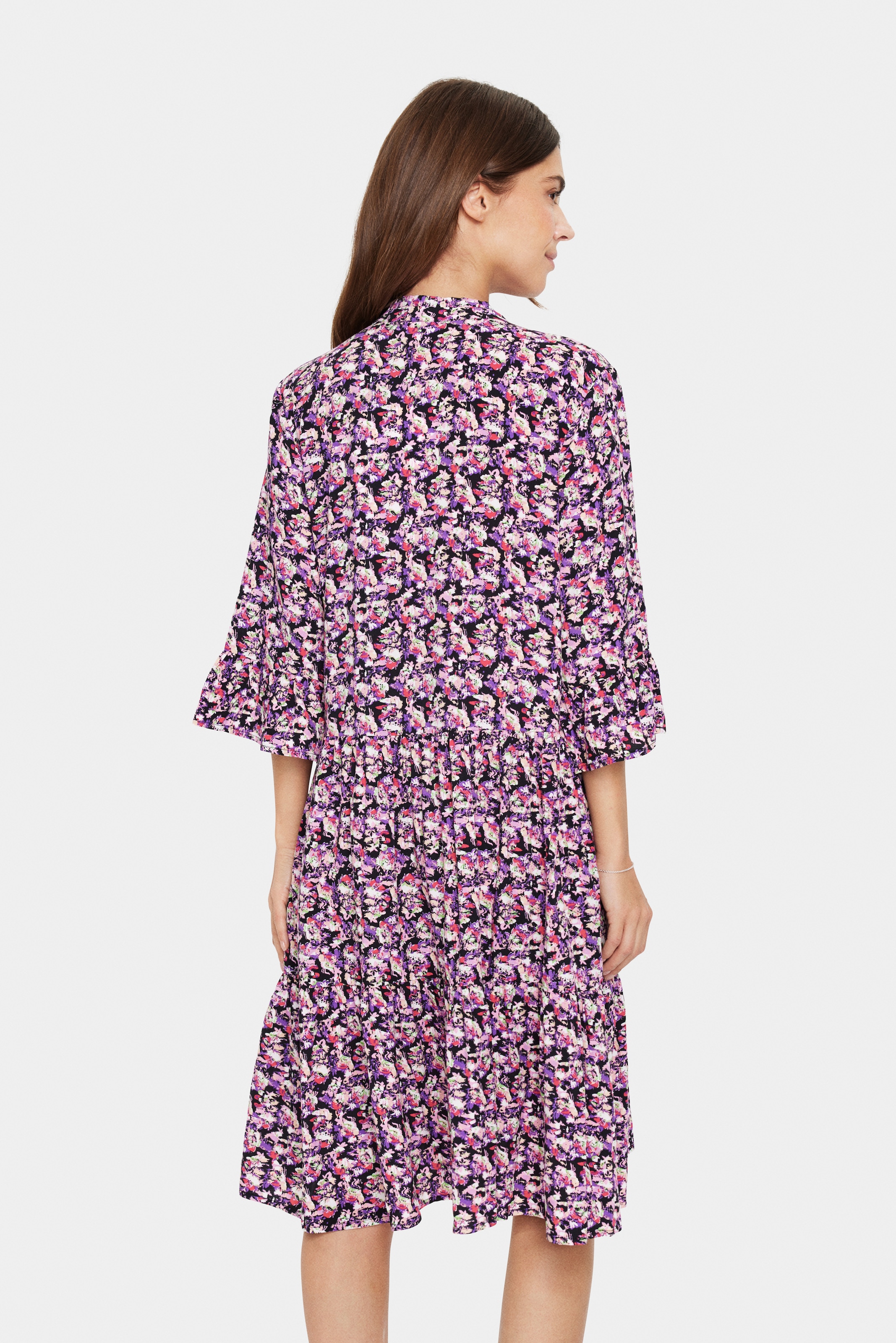 Saint Tropez Blusenkleid »EdaSZ Dress«, mit Volant und 3/4 Ärmel