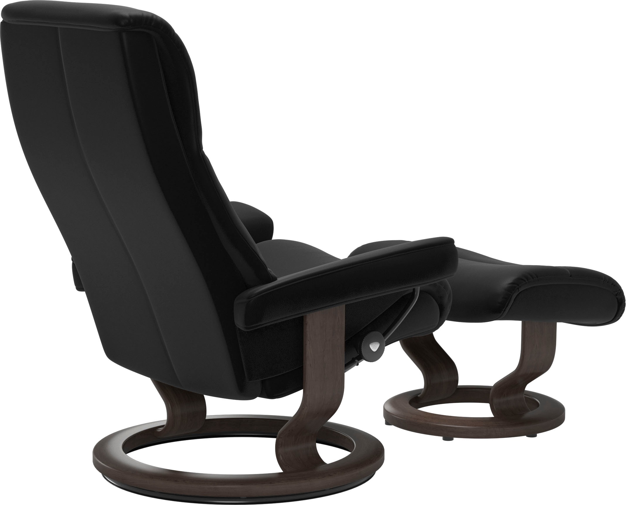 Stressless® Relaxsessel »View«, (Set, Relaxsessel mit Hocker), mit Classic Base, Größe S,Gestell Wenge