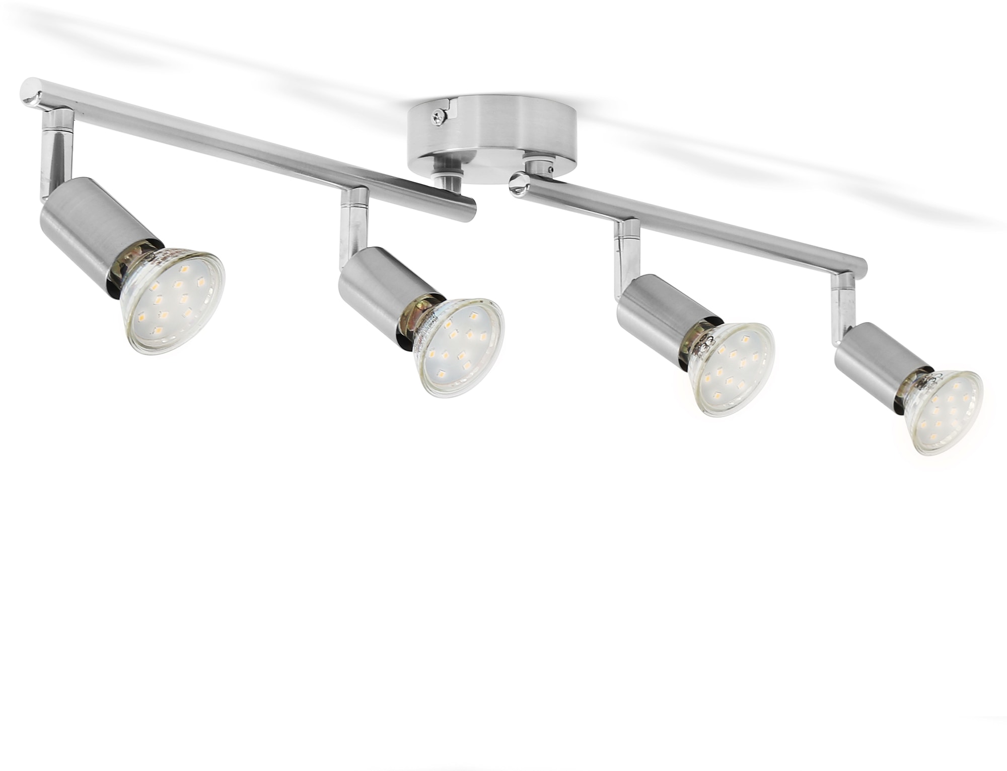 B.K.Licht LED Deckenspots GU10 Warmweiß LED Deckenleuchte, Strahler schwenkbar, Inkl. 4 x 3W Leuchtmittel GU10
