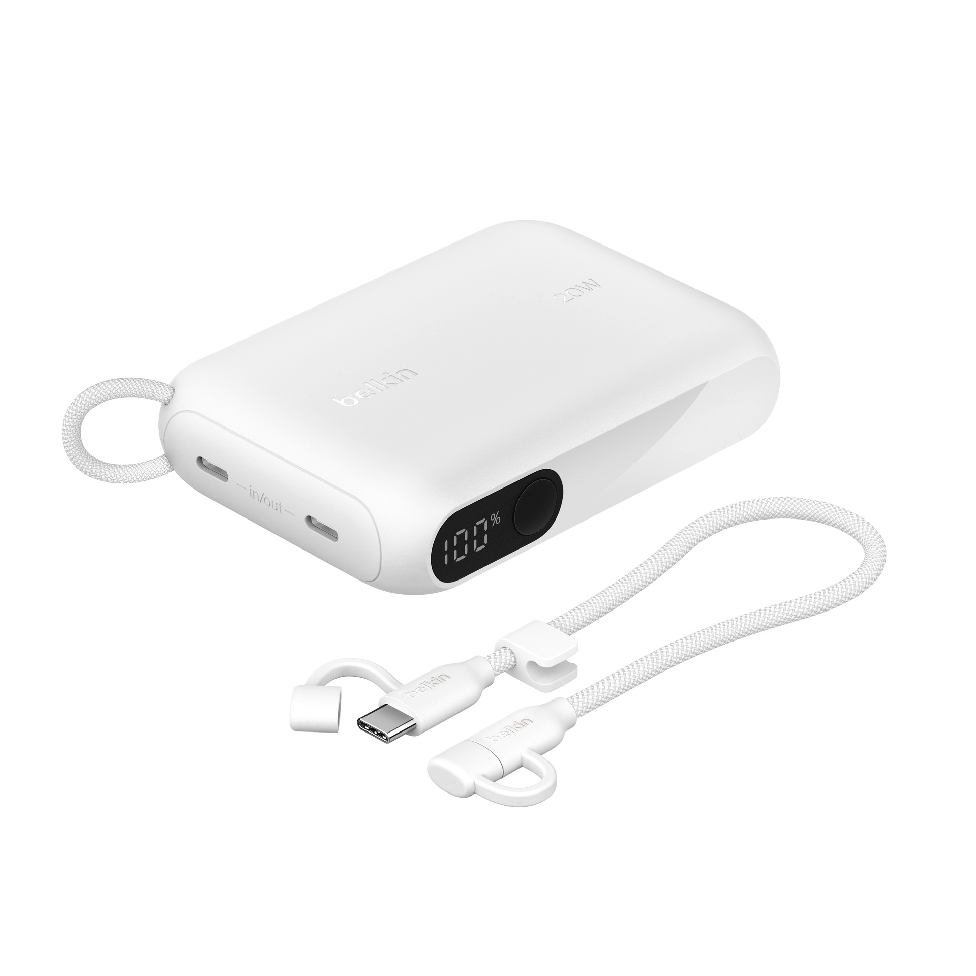 Belkin Powerbank »BoostCharge Powerbank 10K mit Display« Belkin BOOST CHARGE Power Delivery Powerbank 10.000mAh, white