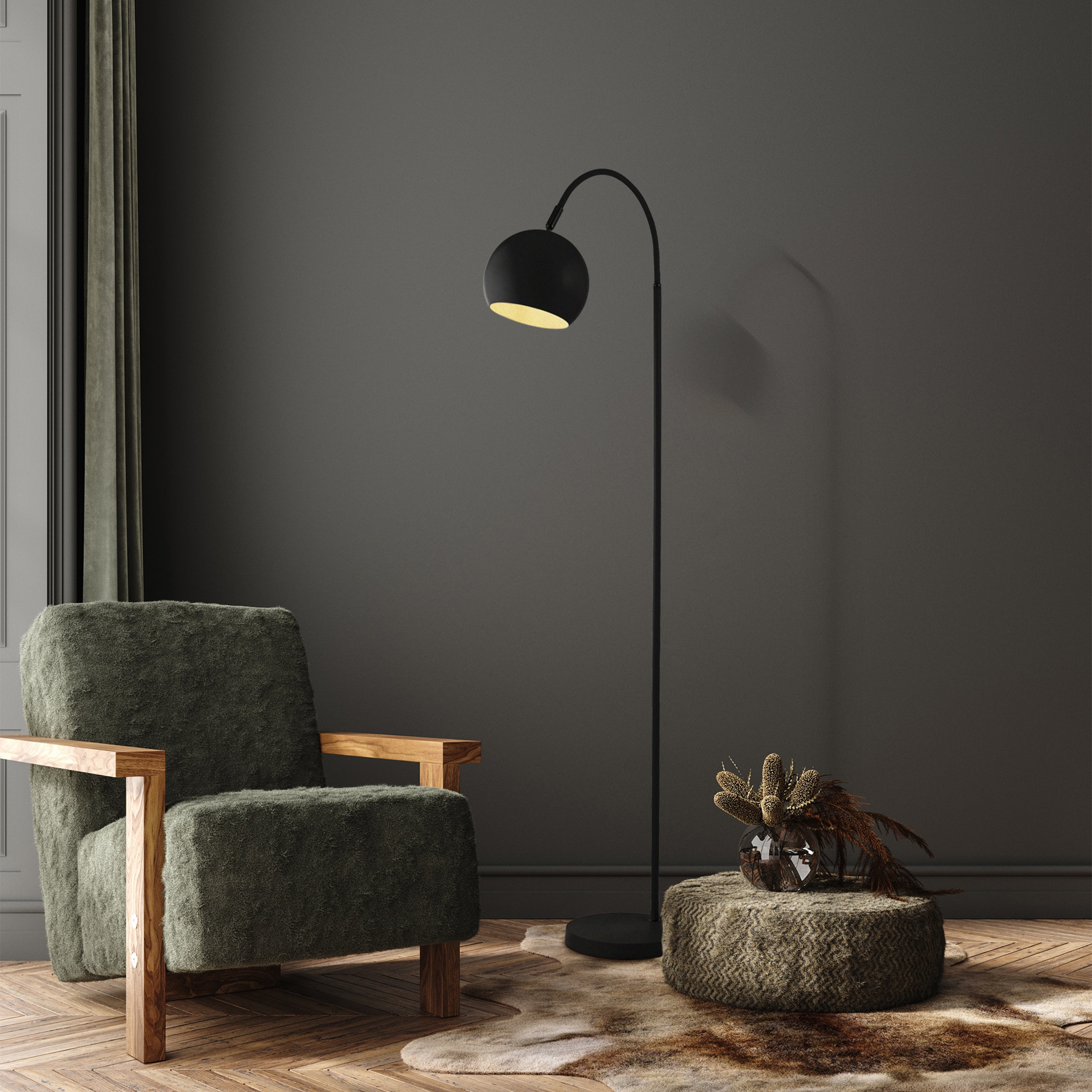 Searchlight Stehlampe »Calumn Stehleuchte - Mattschwarzes Metall« E27 1 Stk.