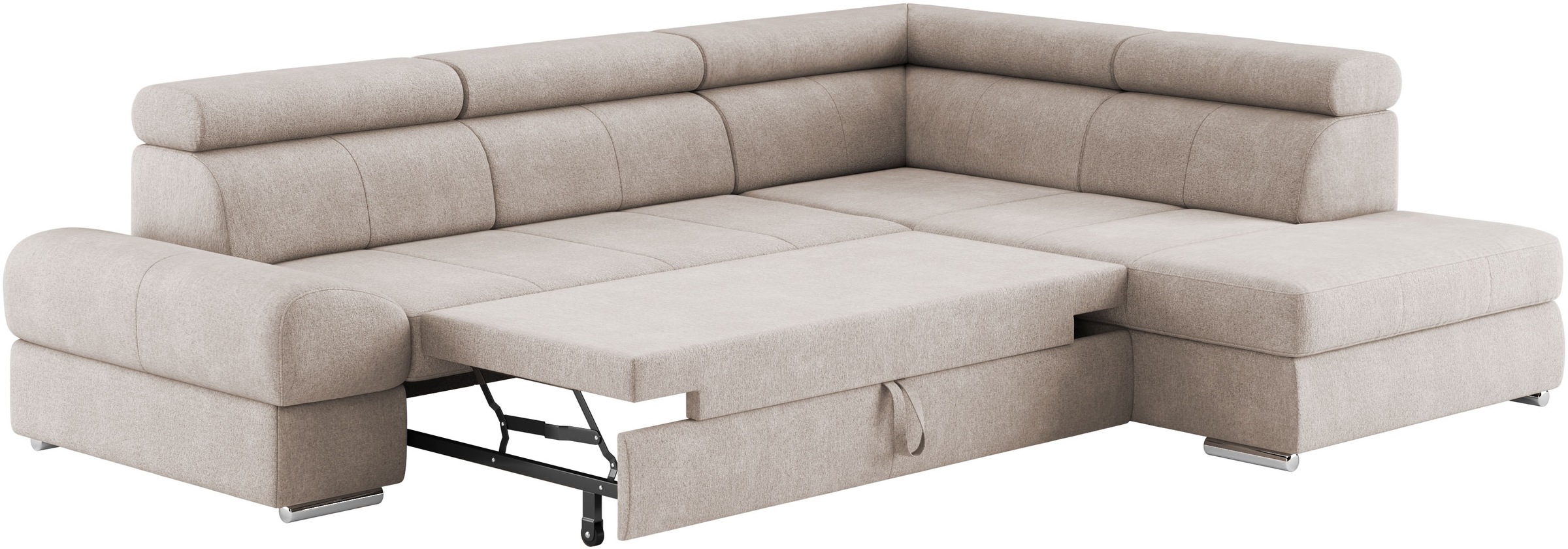 sit&more Ecksofa »Broadway L-Form«, mit verstellbaren Kopfteilen, wahlweise mit Bettfunktion