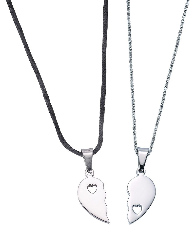 Firetti Schmuckset »Partnerschmuck: 2 Halsketten mit Anhänger Herz«, (4  tlg.) online kaufen