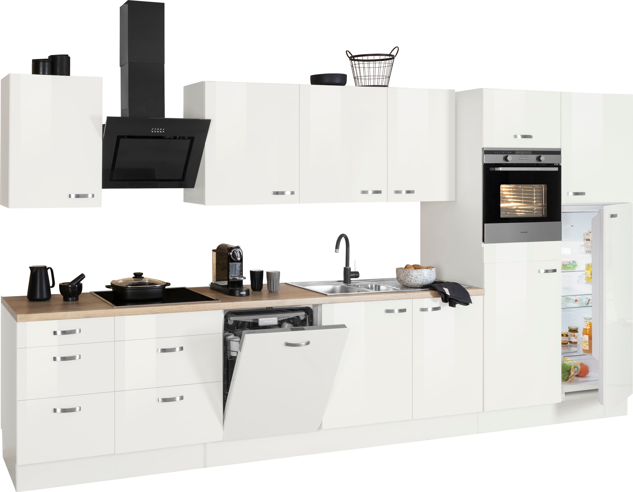 OPTIFIT Küchenzeile »Cara, Breite 400 auf HANSEATIC-E-Geräten, mit Soft-Close-Funktion cm,«, Rechnung kaufen Induktions-Kochfeld