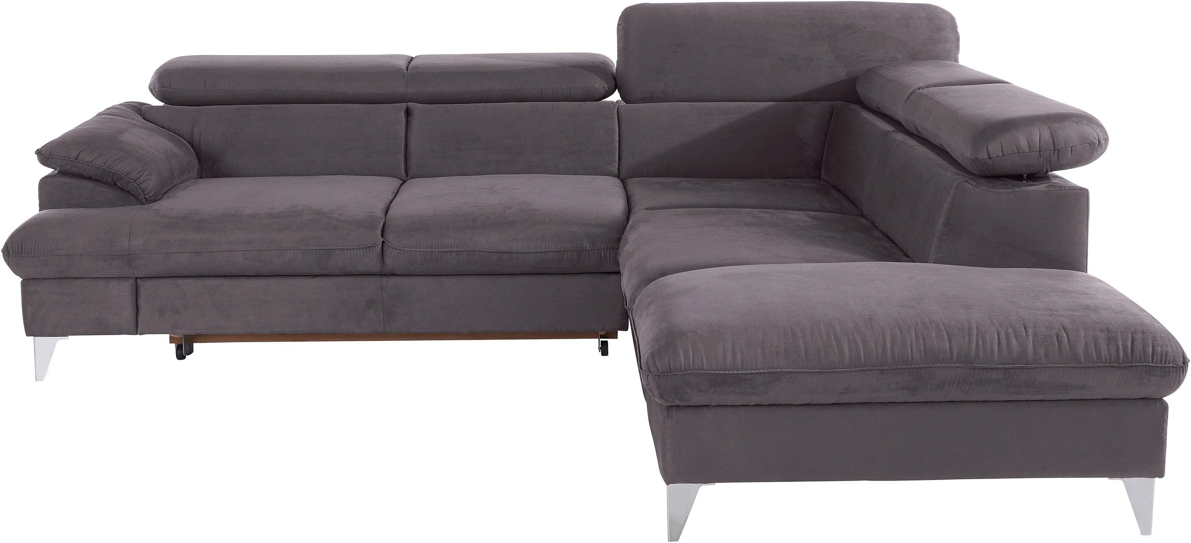COTTA Polstergarnitur »Caluso L-Form«, Set bestehend aus: Ecksofa mit Kopfteilverstellung & Hocker