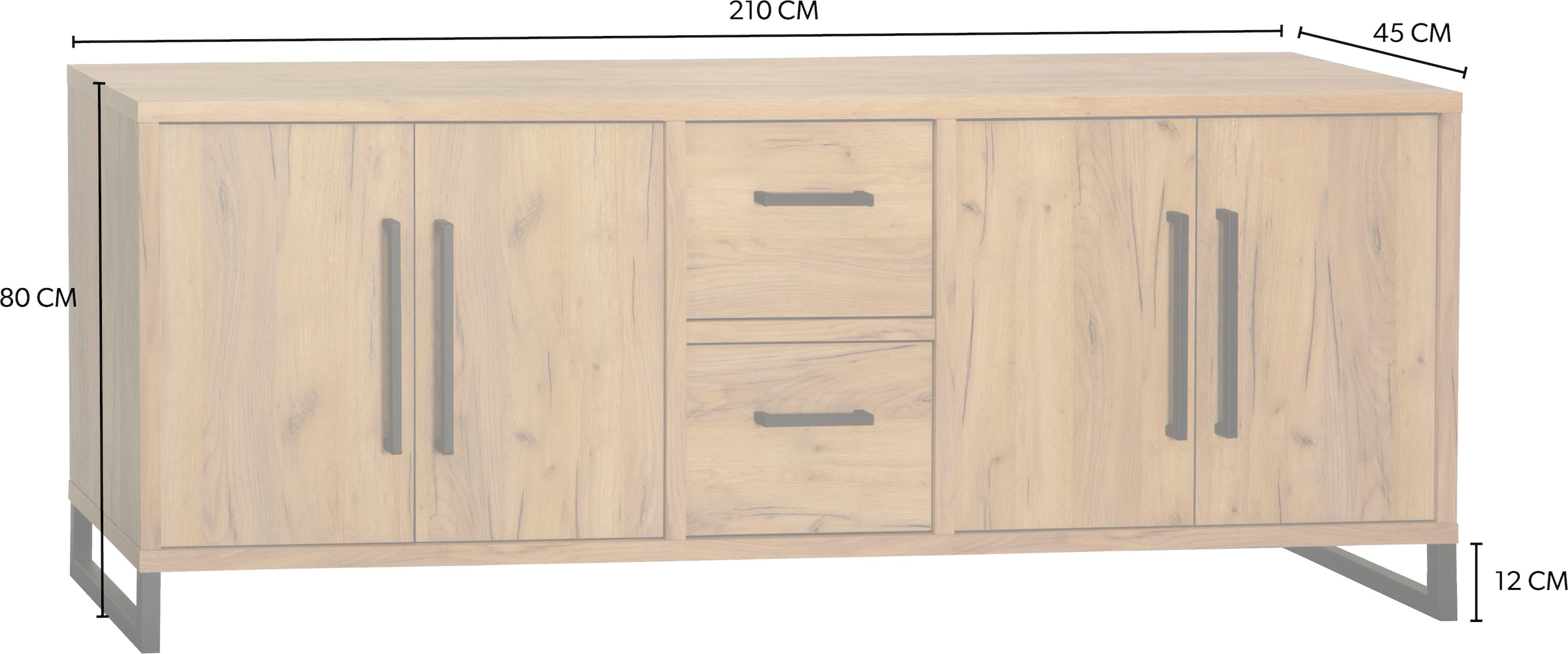 OMG Design Sideboard »Ronda«, mit Soft-Close, mit Metallgestell