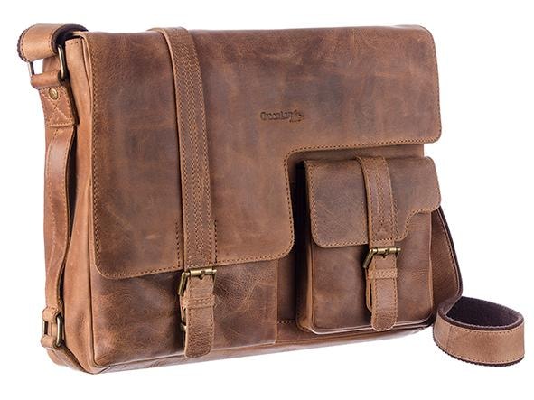 GreenLand mit Online-Shop bestellen Messenger Laptopfach »Montenegro«, Bag aus im Nature Rindsleder