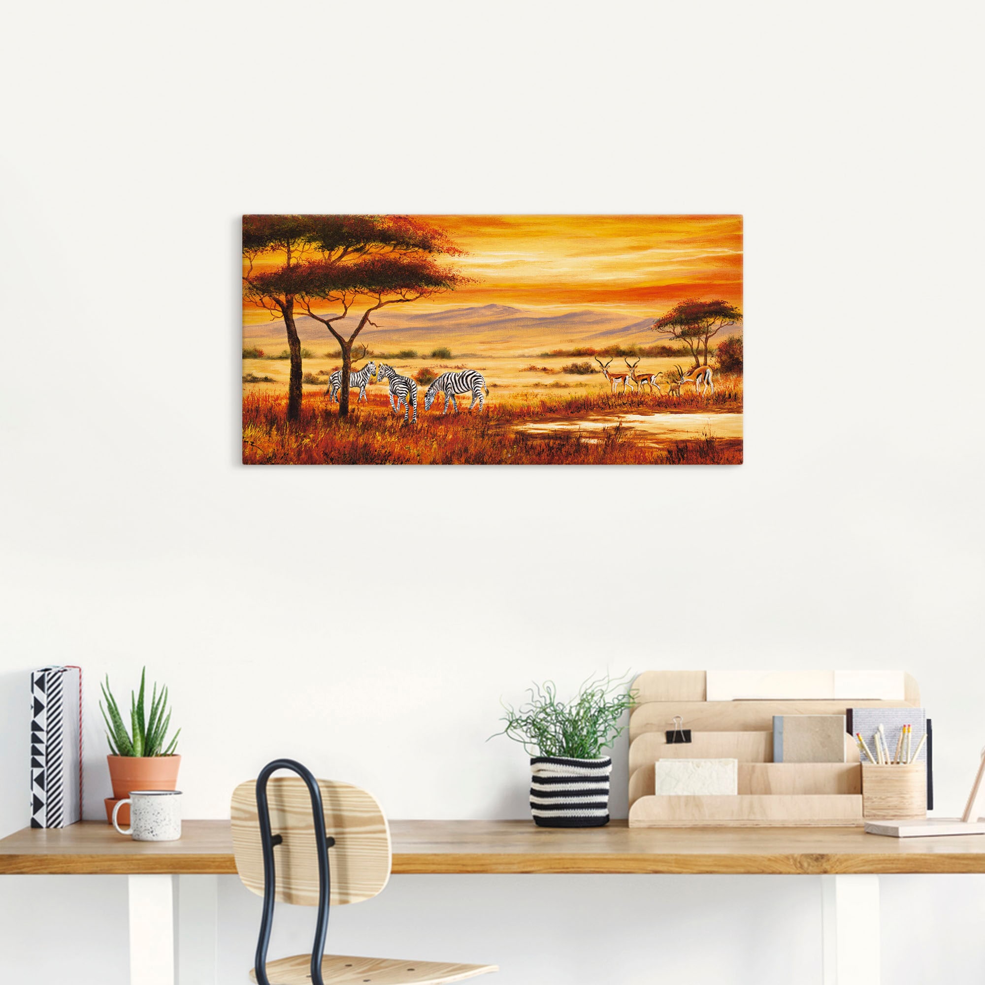 Artland Wandbild »Afrikanische Landschaft I«, Afrika, (1 St.), als Leinwand günstig online kaufen