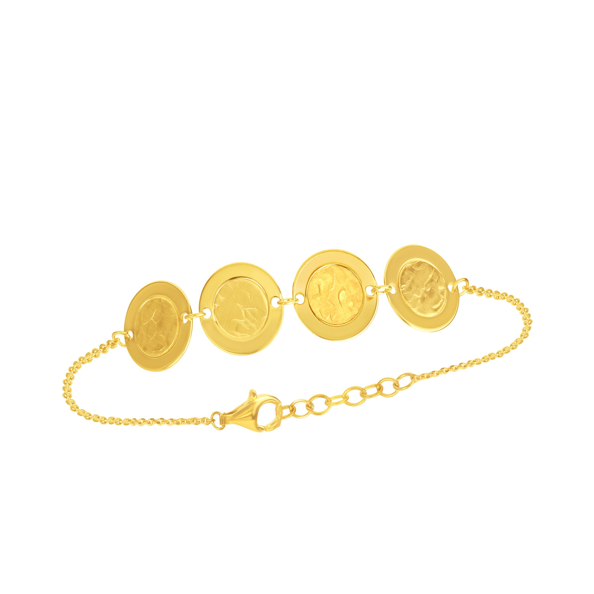 CELESTA Armband »925 Silber mit strukturierten Plättchen vergoldet« online  kaufen