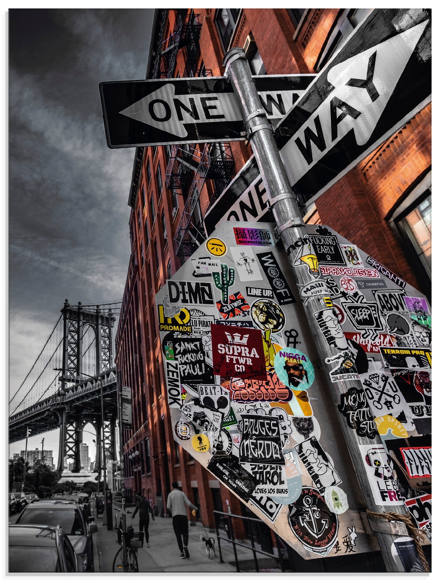 Artland Glasbild »New York Street Fotografie«, Amerika, (1 St.), in verschi günstig online kaufen