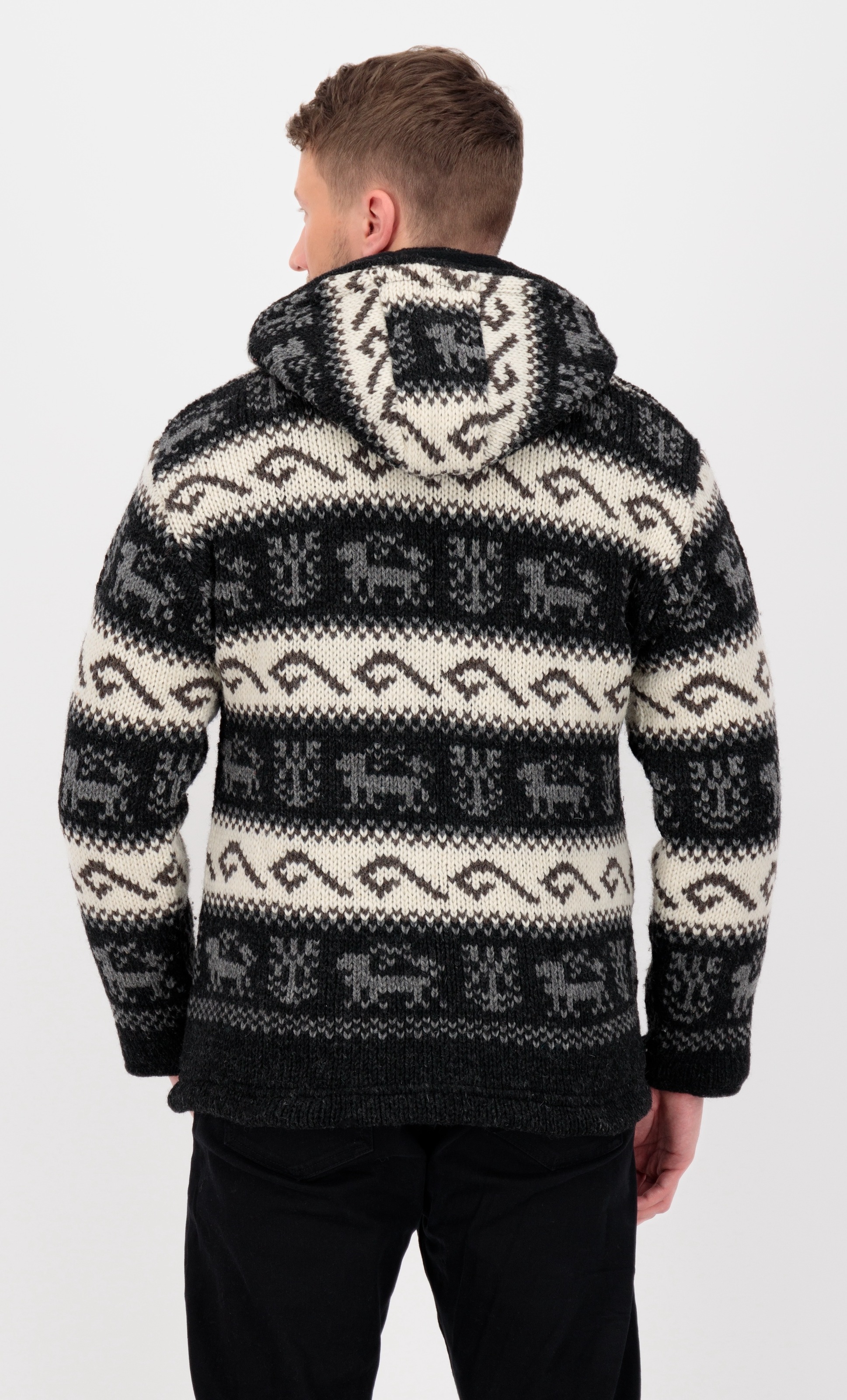 DEPROC Active Strickfleecejacke »LHOTSE MEN«, mit Kapuze und weichem Fleece gefüttert