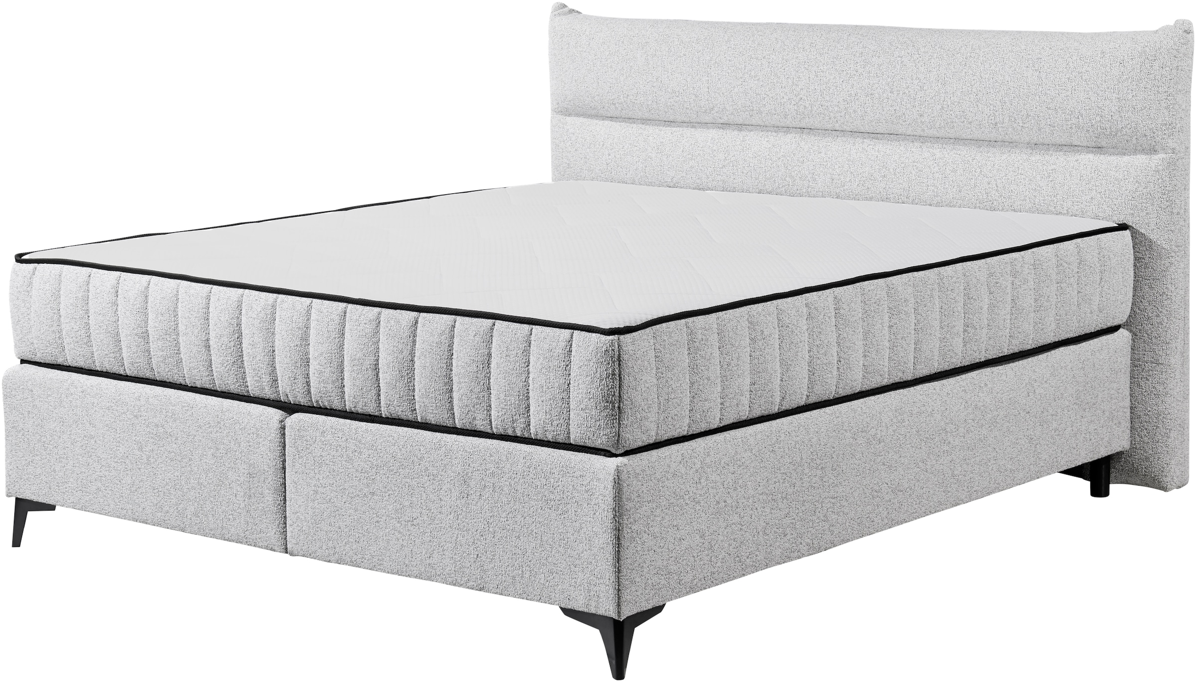 ED EXCITING DESIGN Boxspringbett »Vlieland«, Premium 9-Zonen-Tonnentaschenfederkern Duo-Matratze mit Kokosmatte
