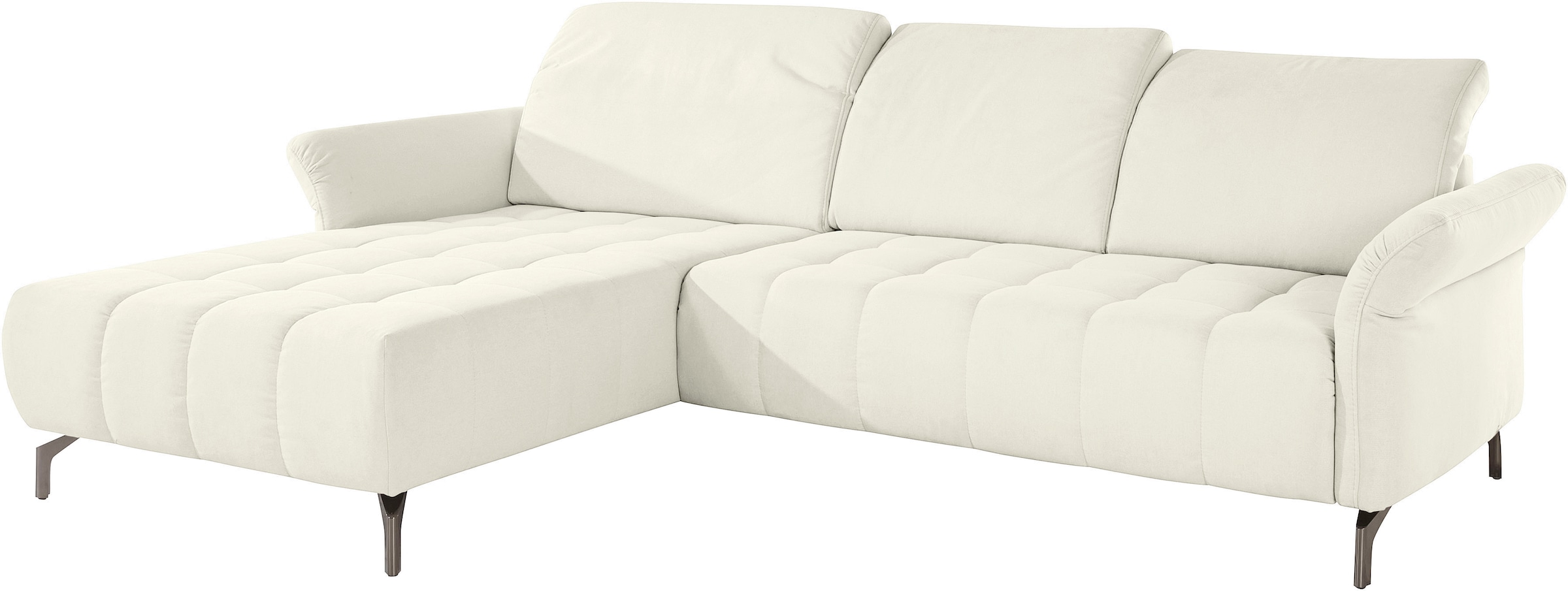 INOSIGN Ecksofa »Fresh L-Form«, Federkern, wahlweise Kopfteilverstellung und motorischer Vorziehsitz