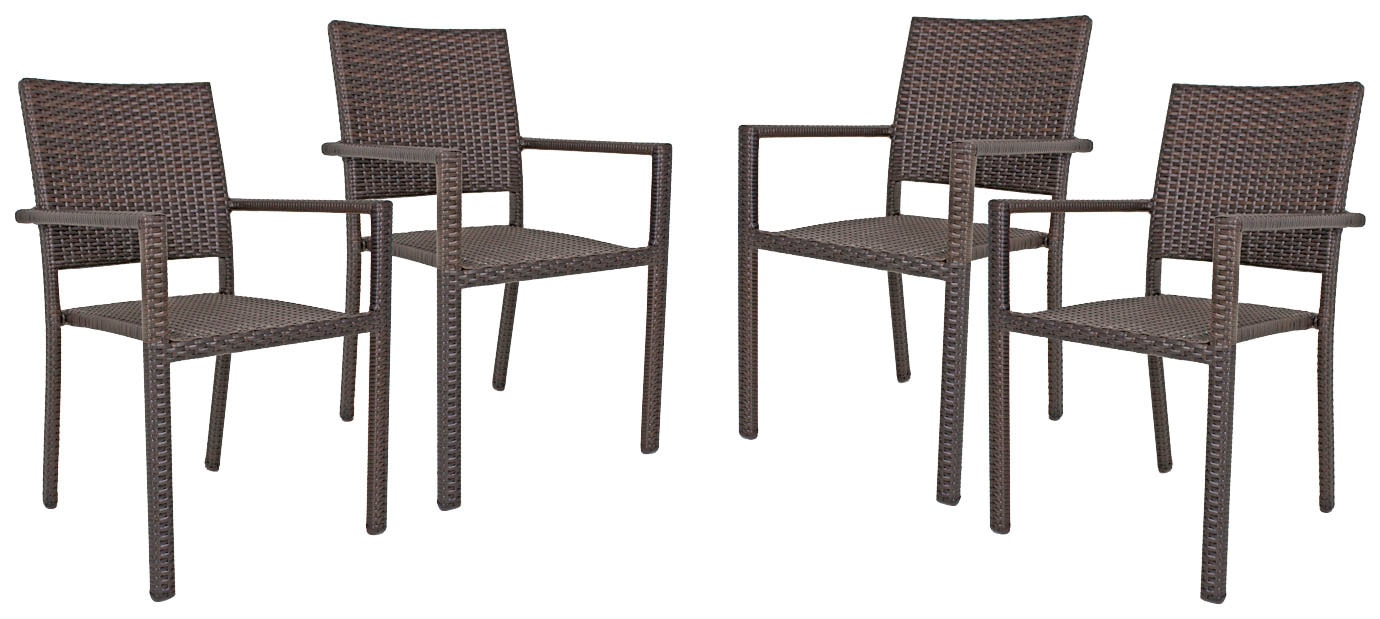Garden Pleasure Stapelstuhl »MALAGA«, (Set), 4 St., 4er Set, aus Aluminium
