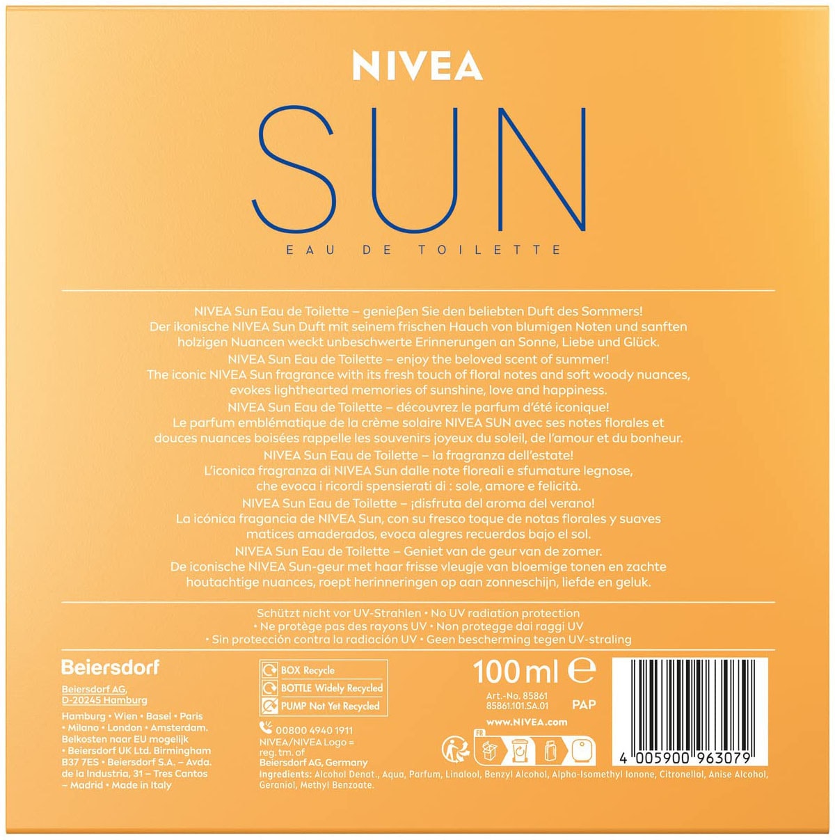 Nivea Sun Eau de Toilette »SUN Eau de Toilette«, mit holzigen Tönen