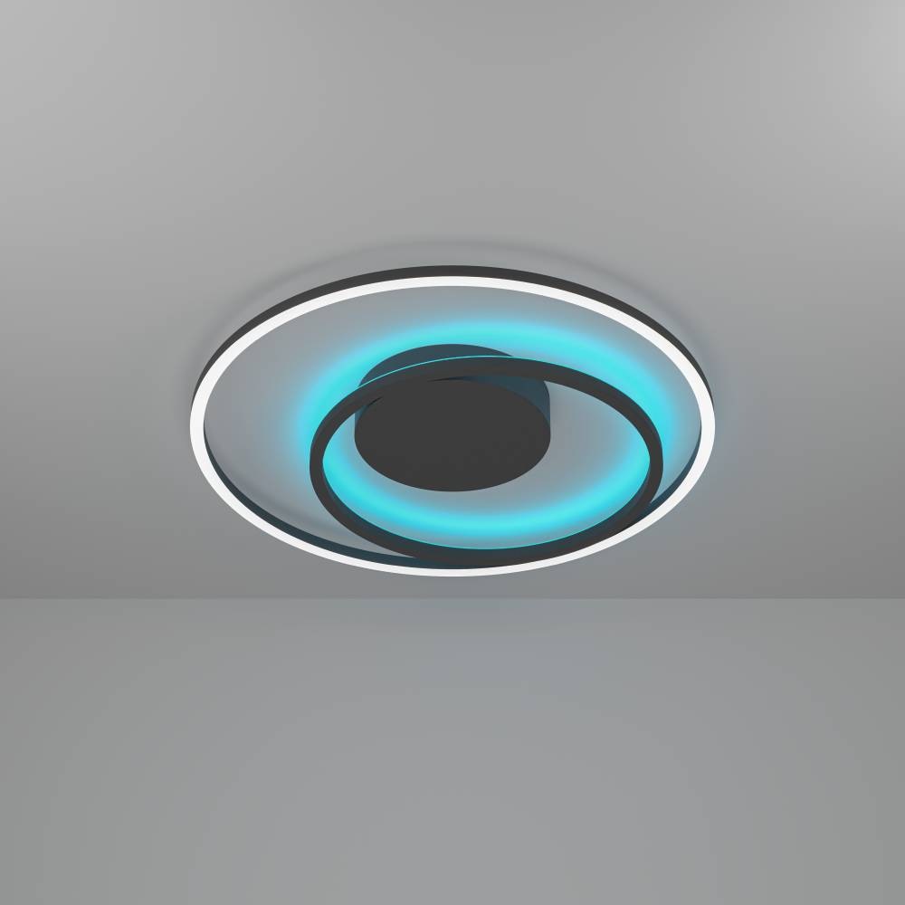 EGLO Deckenleuchte »CALAGRANO-Z«, 1 flammig-flammig, ZigBee, App und Sprachsteuerung Alexa, RGB Backlight, dimmbar, Ø 45 cm