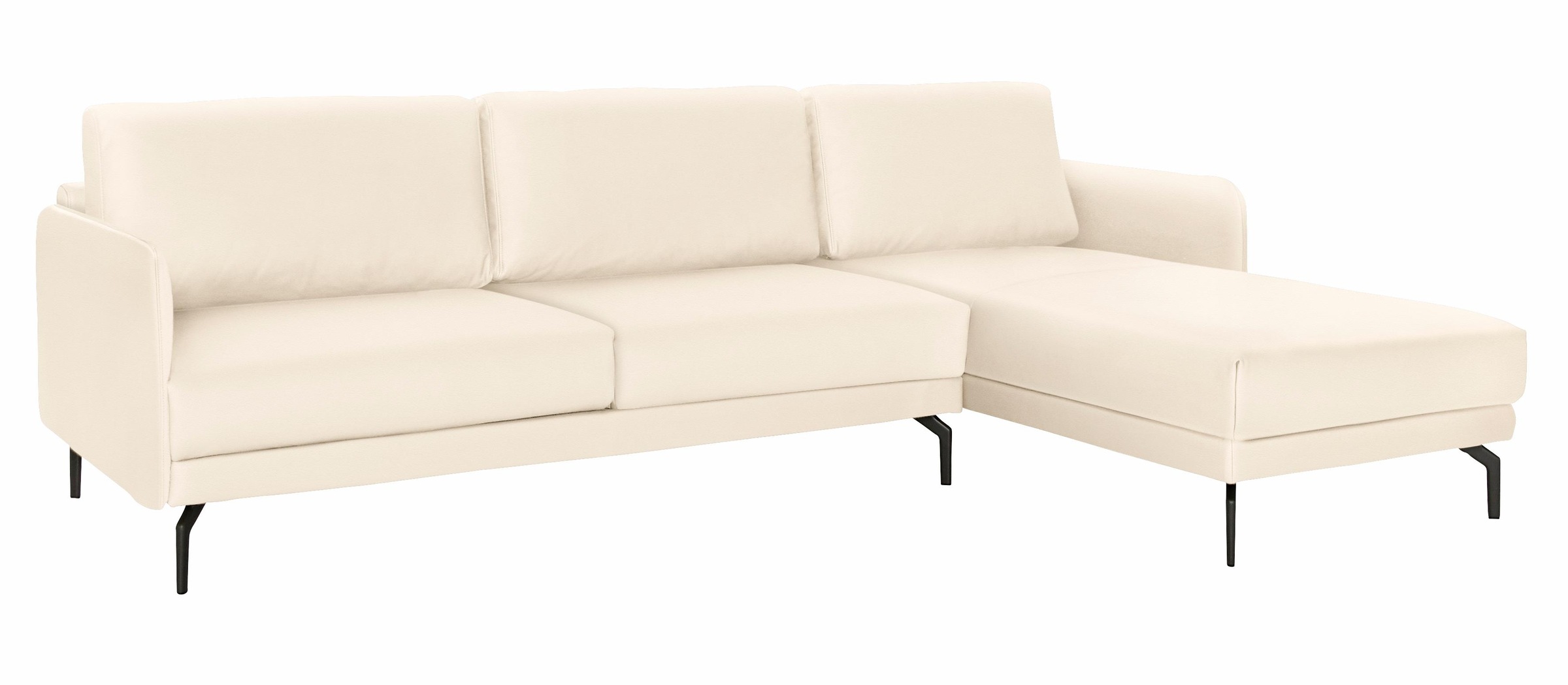 hülsta sofa Ecksofa »hs.450«, Armlehne sehr schmal, Breite 274 cm,  Alugussfuß Umbragrau auf Raten kaufen