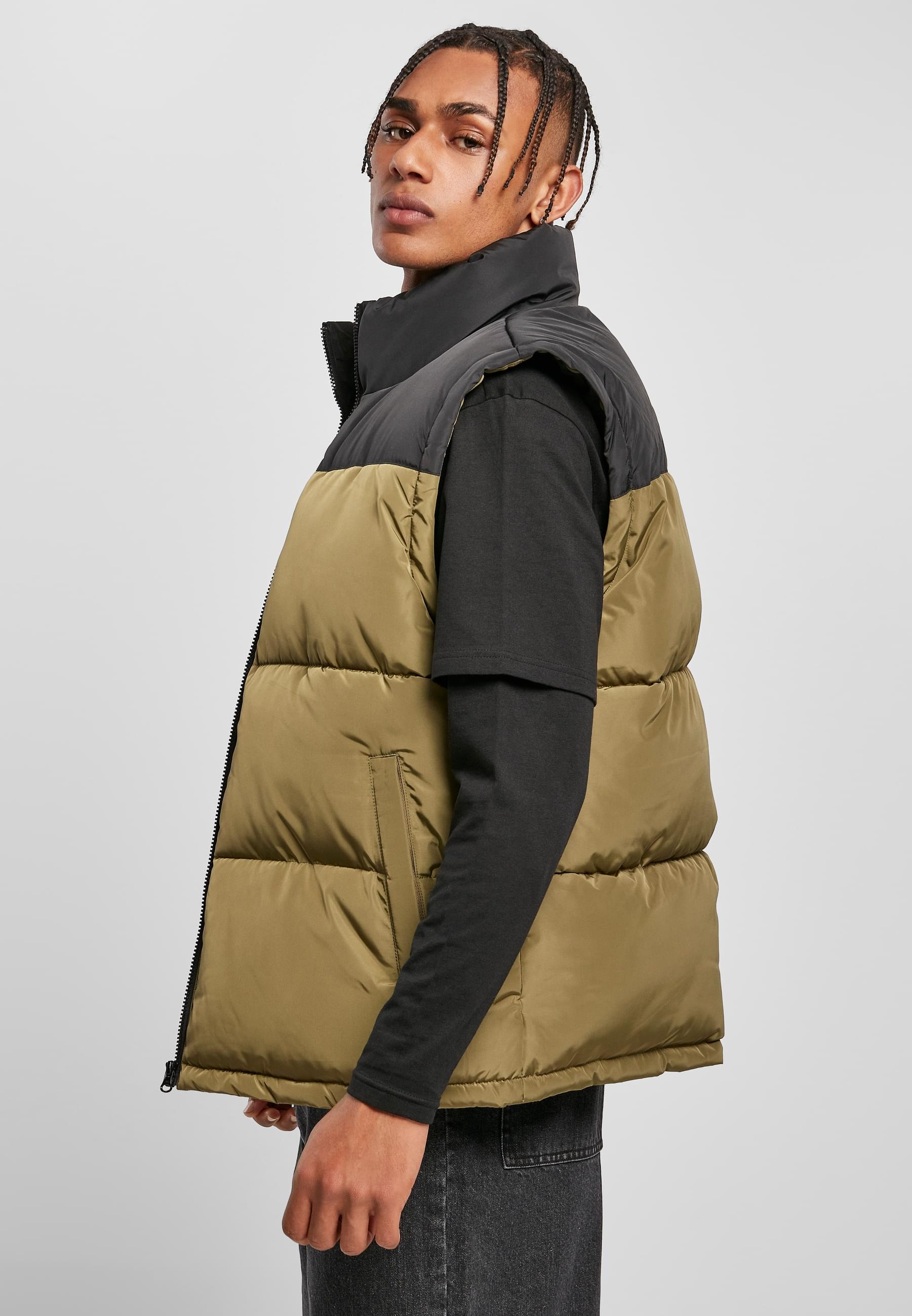 URBAN CLASSICS Jerseyweste »Urban Classics Herren Block Puffer Vest« 1 Stk.