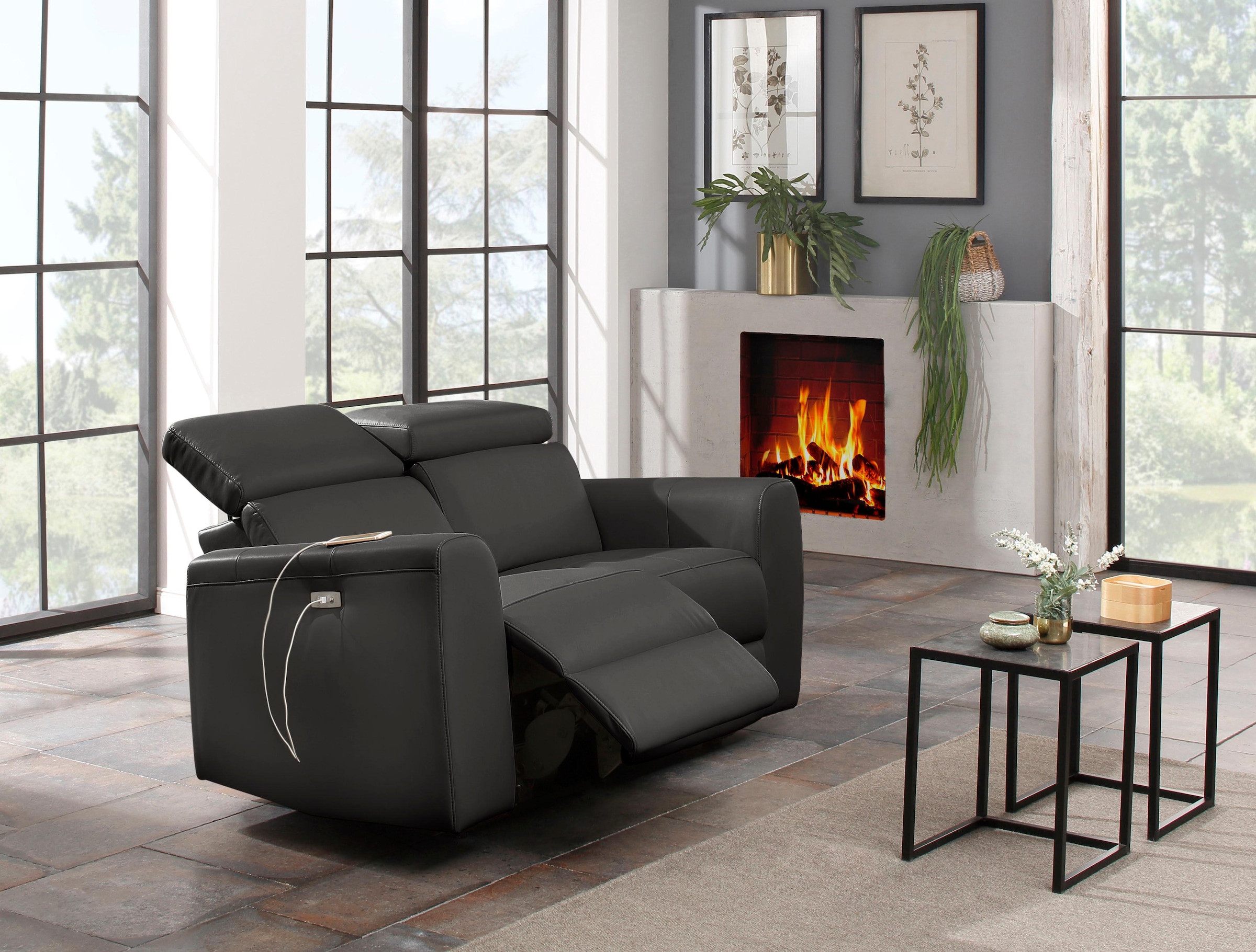 Home affaire 2-Sitzer »Sentrano«, 152 cm, man. o. elektr. Relaxfunktion und USB/Kopfverstellung
