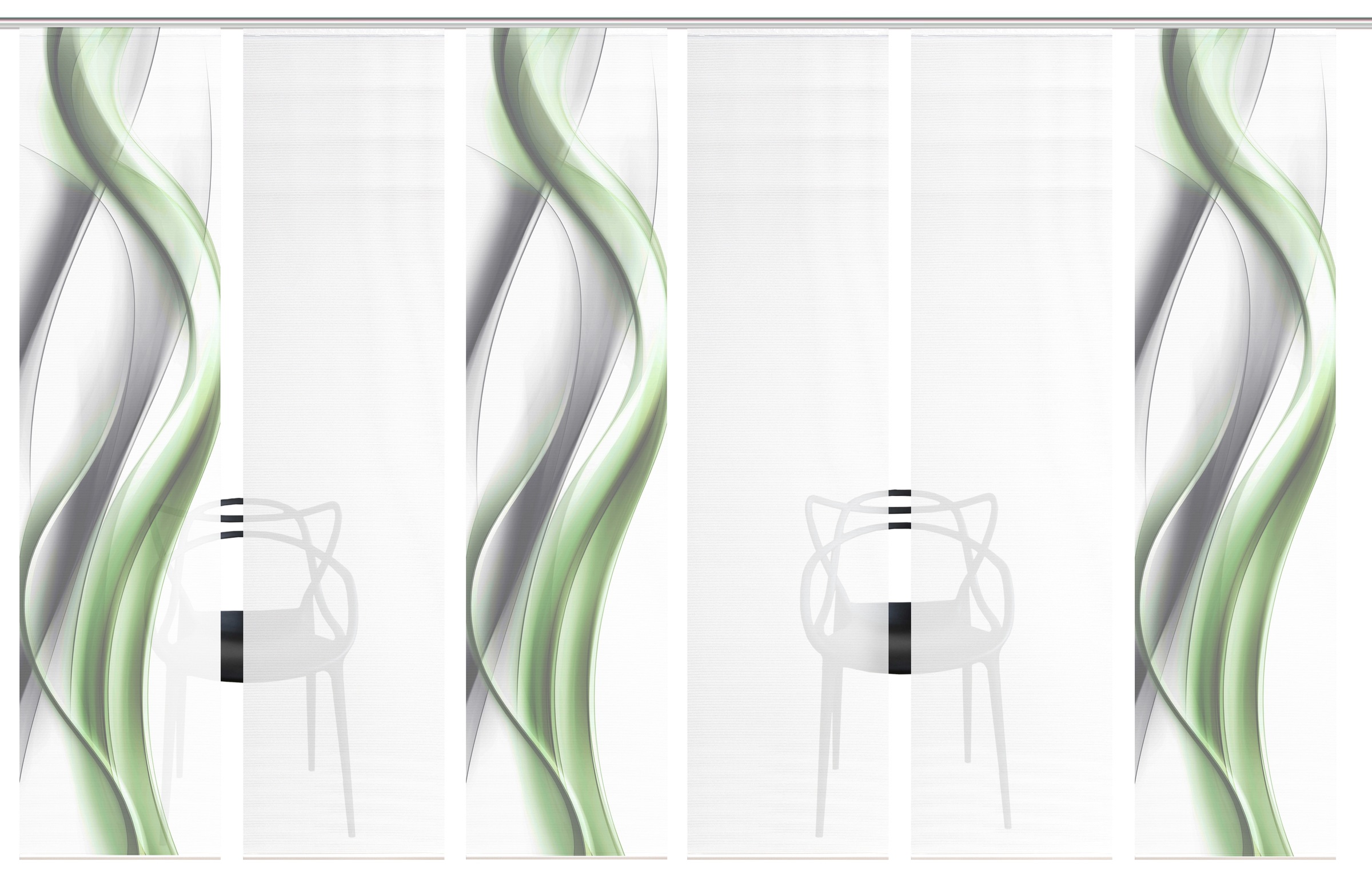 Vision S Schiebegardine »CARA« Paneelwagen 6 Stk. tlg. Schiebevorhang,Bambu günstig online kaufen