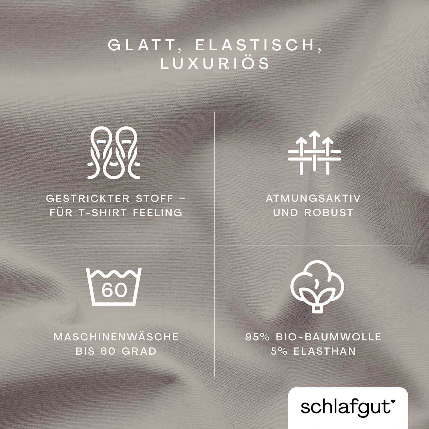 Schlafgut Spannbettlaken »Premium«, Zero Waste Verpackung, PREMIUM Qualität