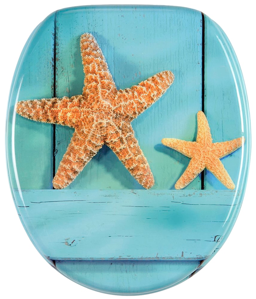 Sanilo Badaccessoire-Set »Sea Star« bestehend aus WC-Sitz, Badteppich und Waschbeckenstöpsel