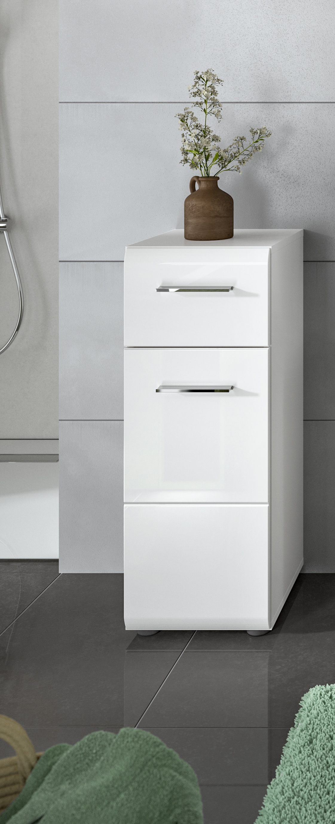 INOSIGN Unterschrank »FLORENZ, TOPSELLER!, Höhe 80 cm, 1 Tür, 1 Schubkasten«, Türanschlag wechselbar, hochwertige MDF Front, Badschrank, Bad
