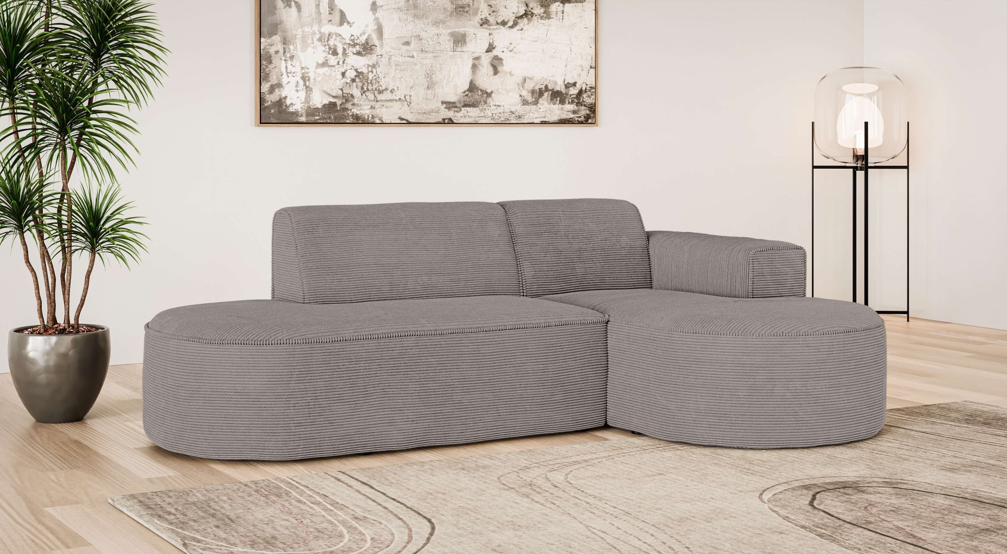 OTTO home Ecksofa »ADELLA Design-Sofa mit Recamiere rechts/links, 248/159/7 günstig online kaufen
