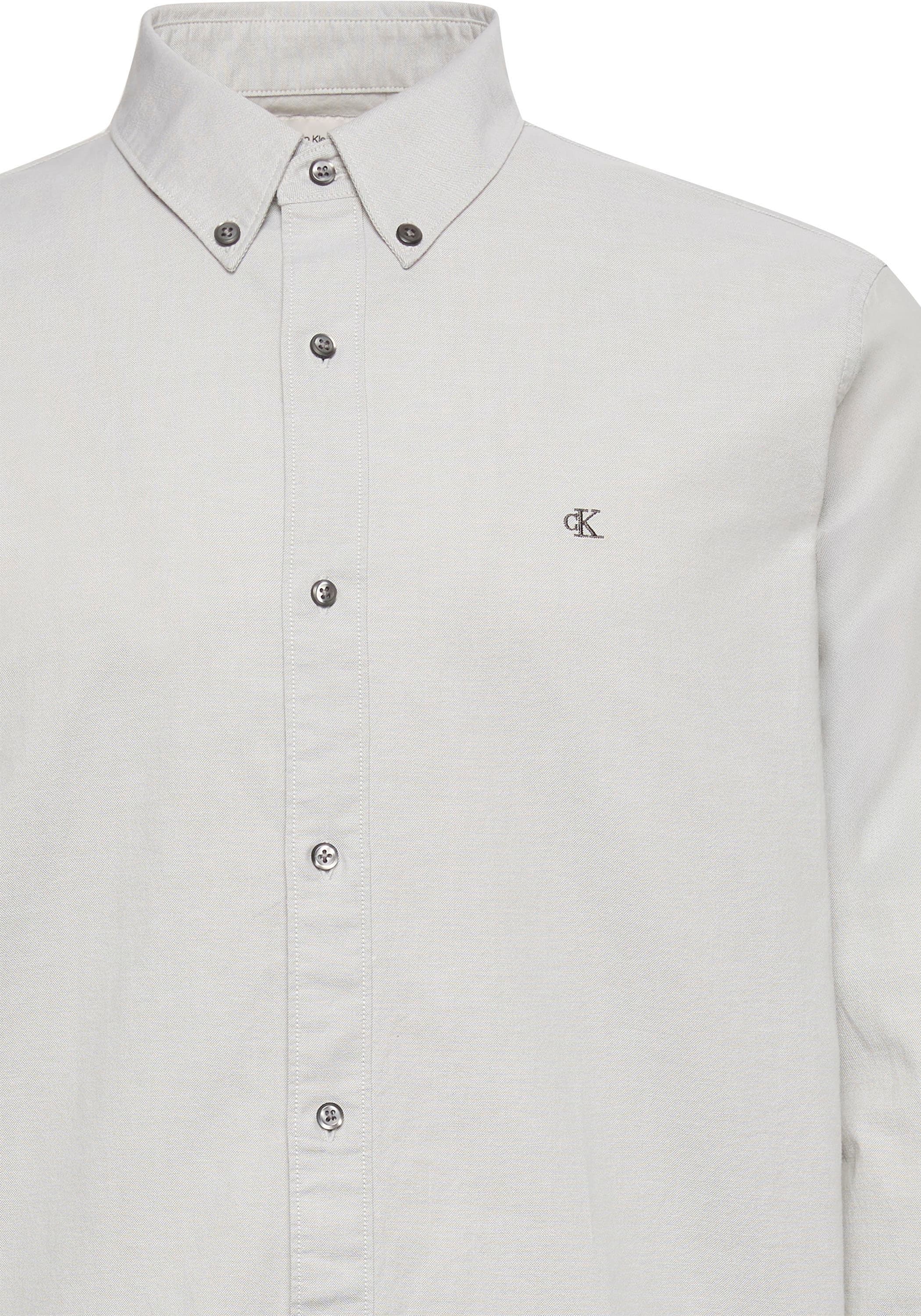 Calvin Klein Jeans Langarmhemd Button-Down-Kragen, Baumwoll-Stretch