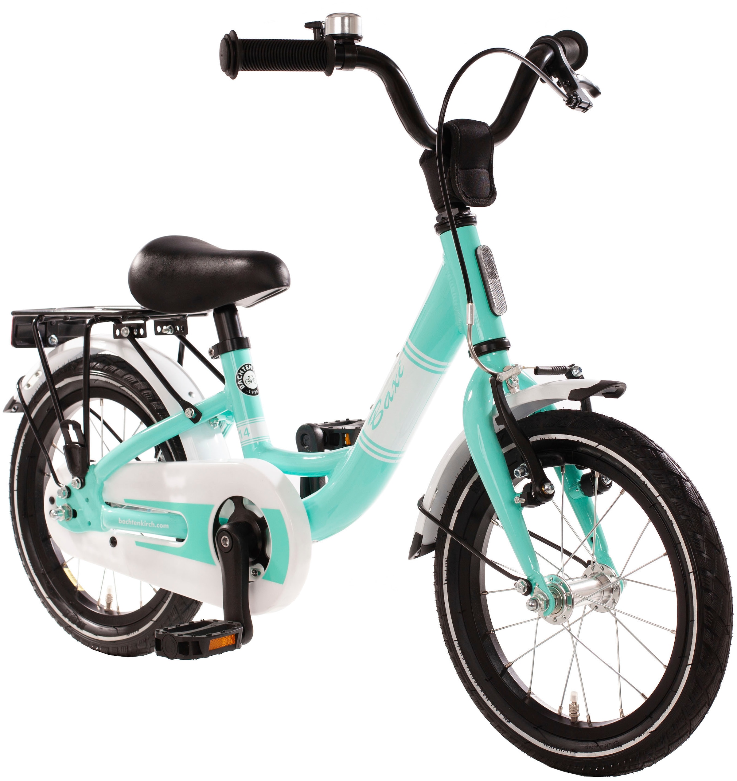 Bachtenkirch Kinderfahrrad »14" Baxi - aqua«, 1 Gang, ohne Schaltung, (Packung), Alu Kinderfahrrad mit Vollausstattung, erhältlich in 14/16/18 Zoll