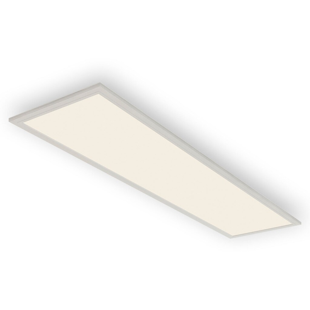 Briloner Leuchten LED Panel »7189016 Piatto«, Deckenlampe, 119,5x29,5x6,5cm, Weiß, 38W, Wohnzimmer, Schlafzimmer