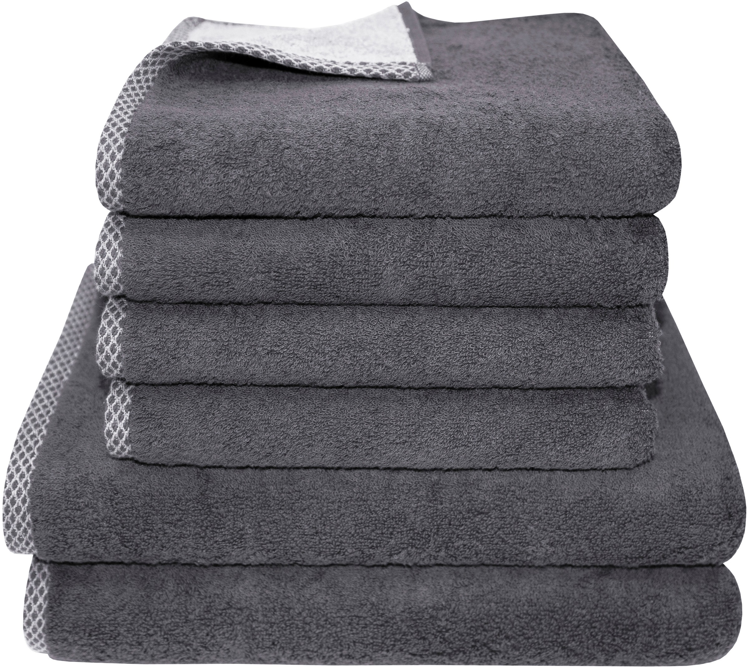 Dyckhoff Handtuch Set »Golden Shades Rhomb« Set 6 Stk. Walkfrottier 4 Handt günstig online kaufen