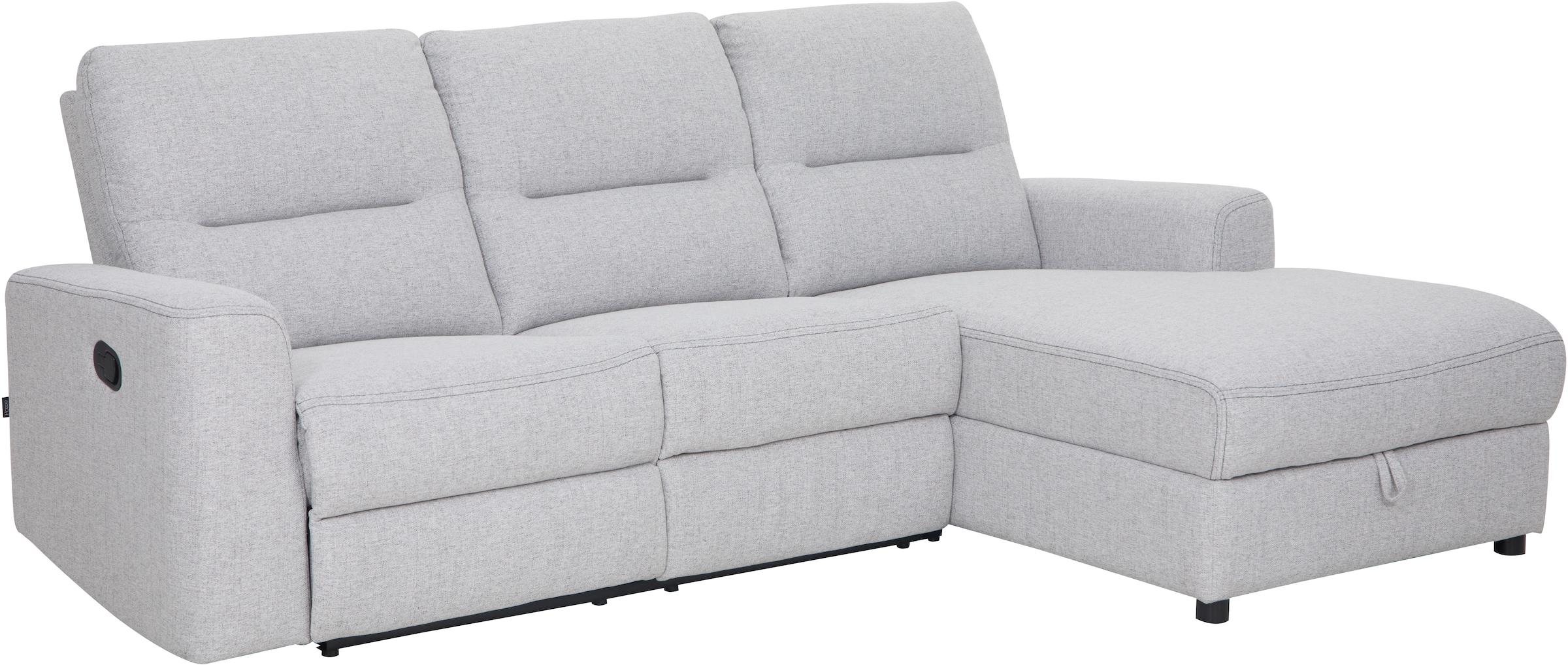 Home affaire Ecksofa »VENOIR, L-Form, 250 cm, manuelle u. elektrische Funktion (m. USB A/C)«, Stauraum unter der Recamiere, 2. Staufach, Federkern