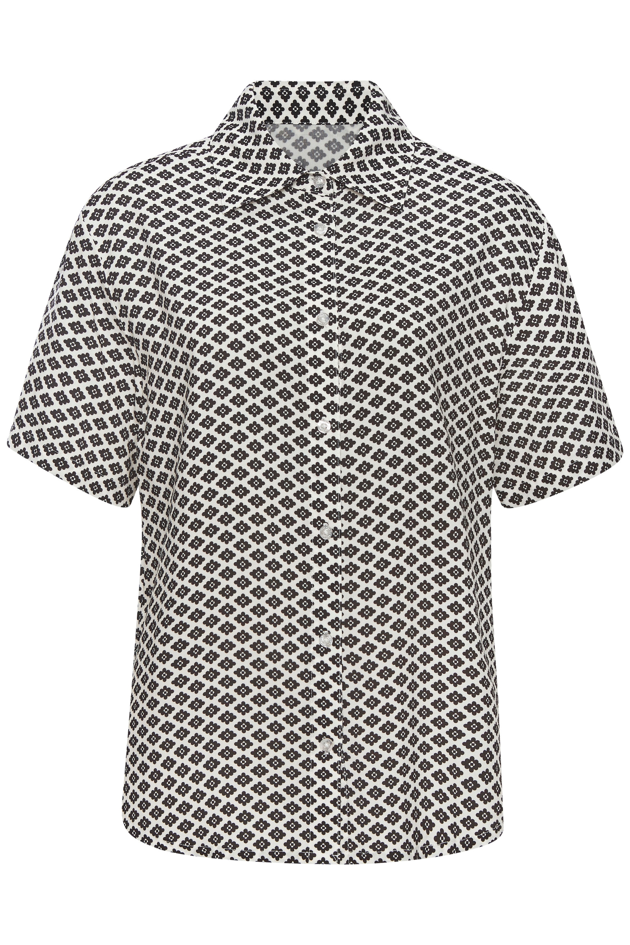 LASCANA Pyjamaoberteil, Mit edlem Allover-Druck