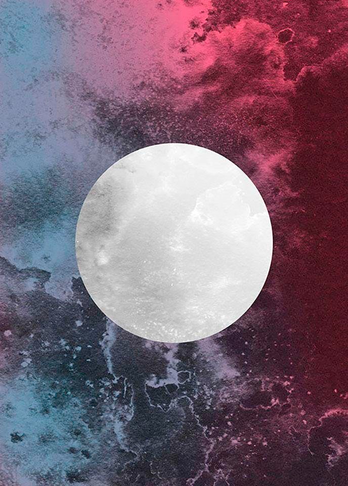 Komar Bild »Solum Luna«, Abstrakt, (1 St.), Wandbild zur Dekoration - ohne Rahmen