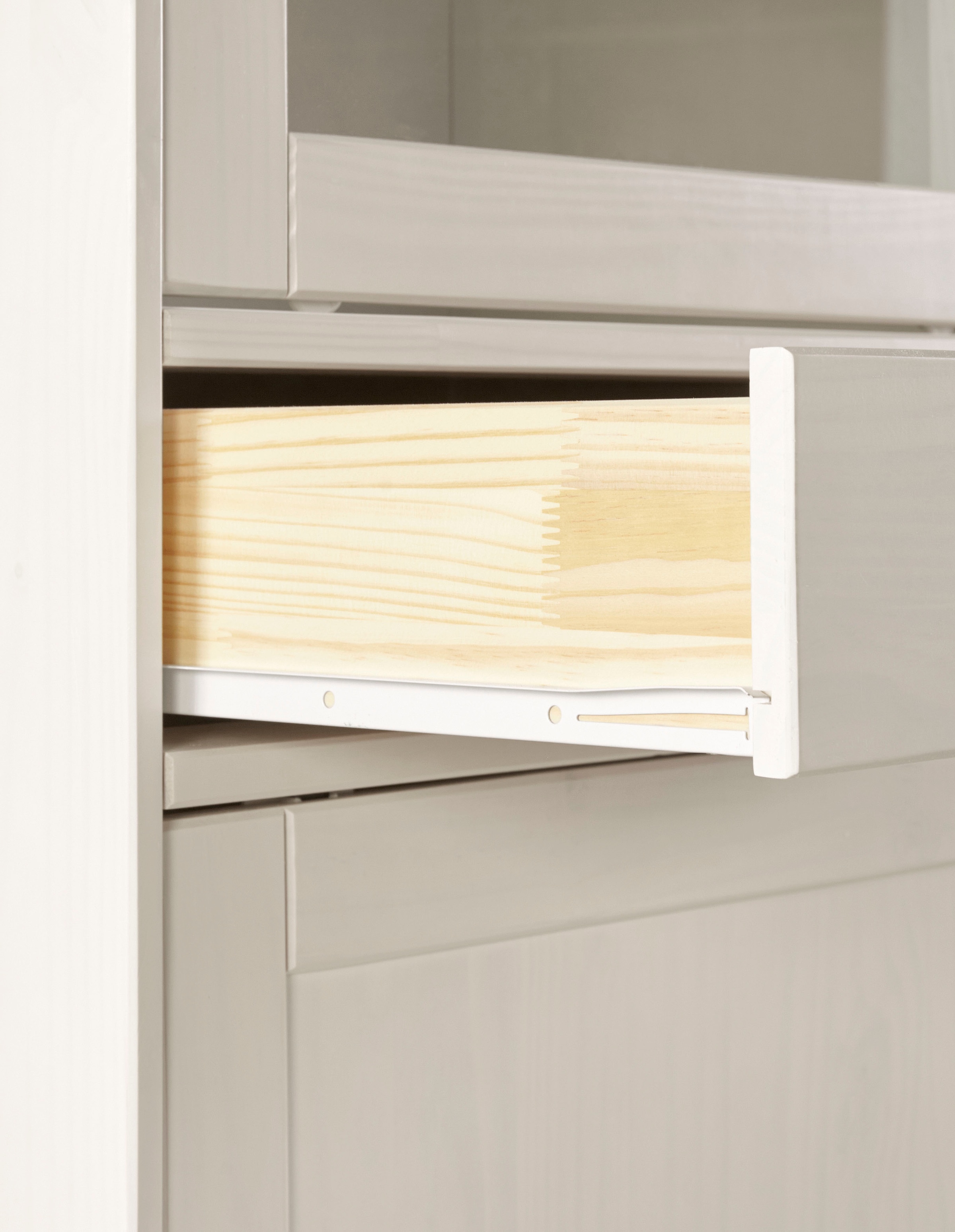 Home affaire Highboard »Schröder«, Vitrine aus massivem Kiefernholz, Breite 114 cm