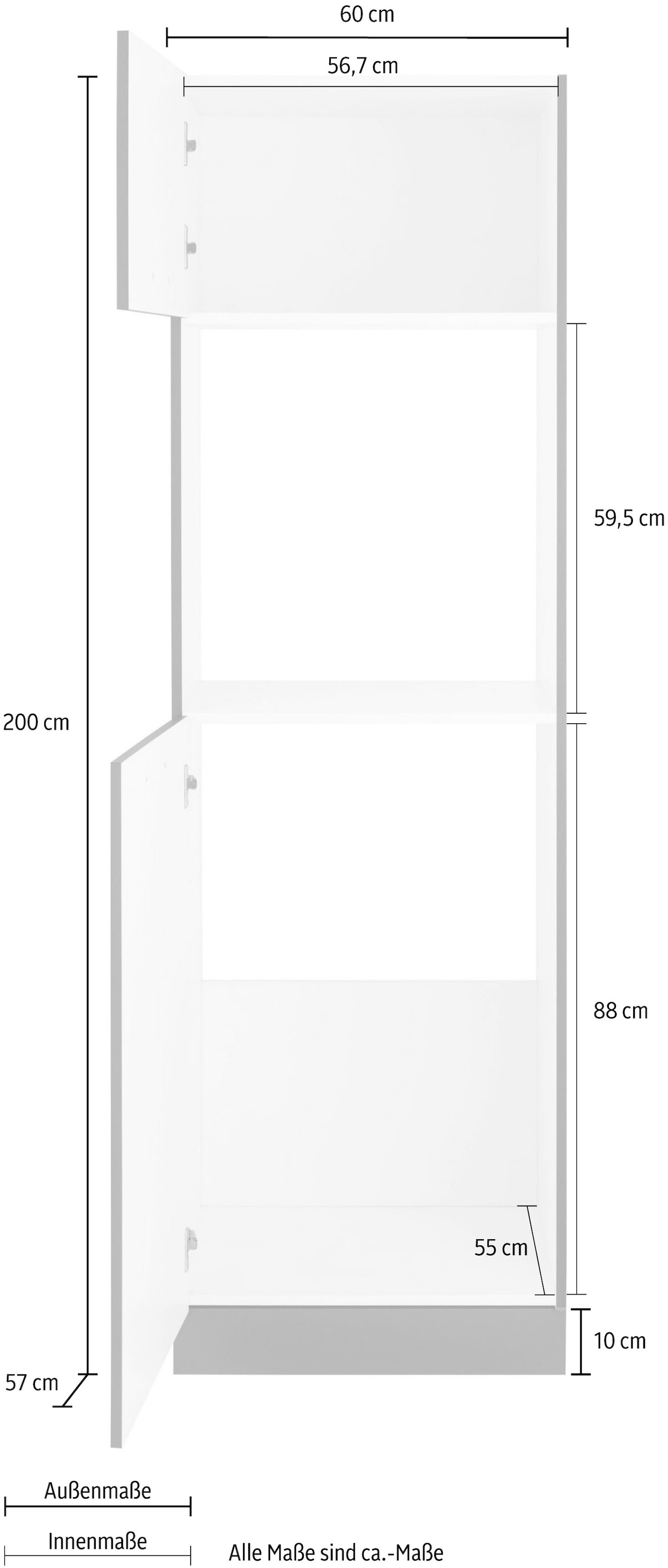 wiho Küchen Backofen/Kühlumbauschrank Rechnung 60 cm auf breit »Esbo«, bestellen