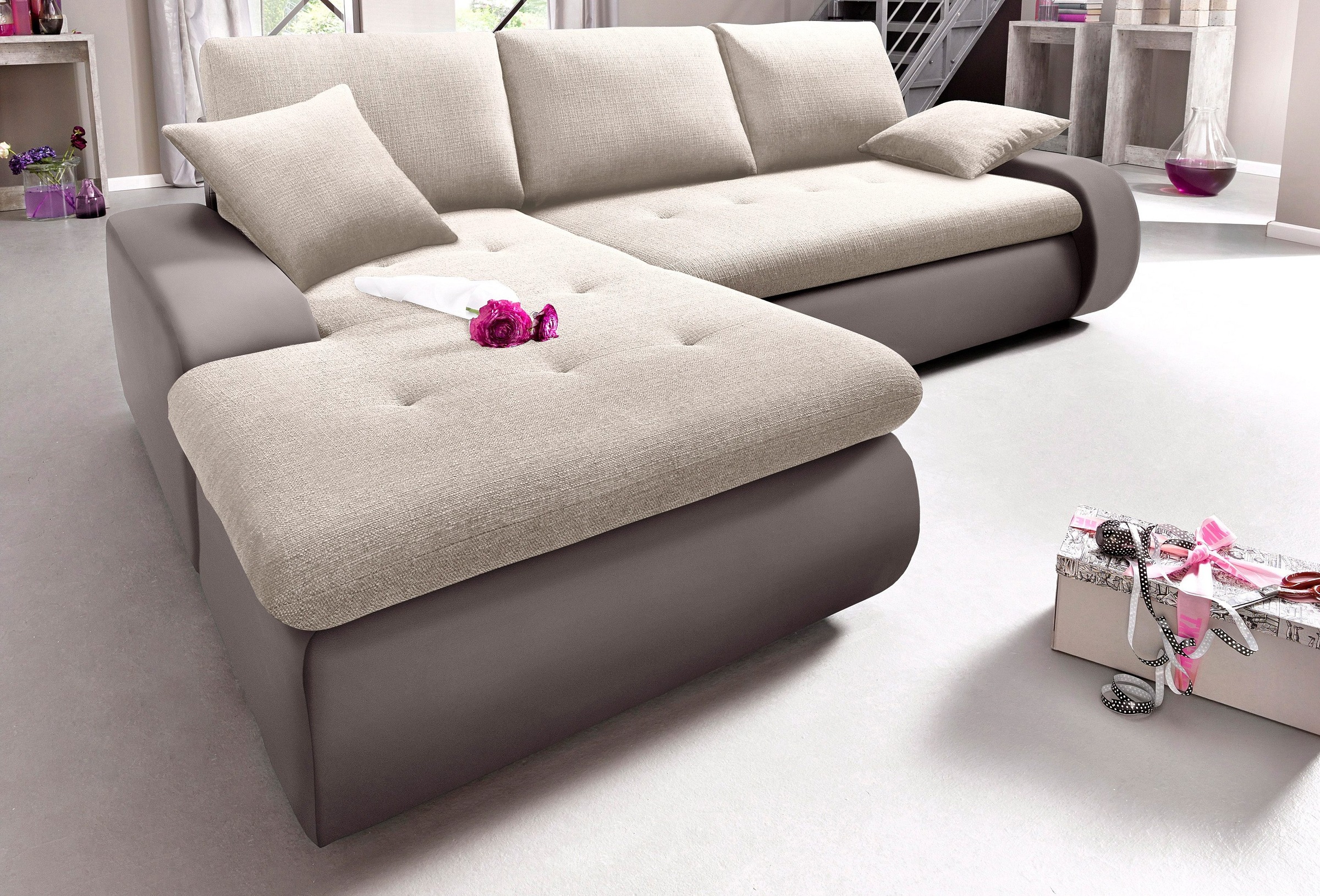 TRENDMANUFAKTUR Ecksofa »Indie, L-Form«, wahlweise XL oder XXL günstig online kaufen