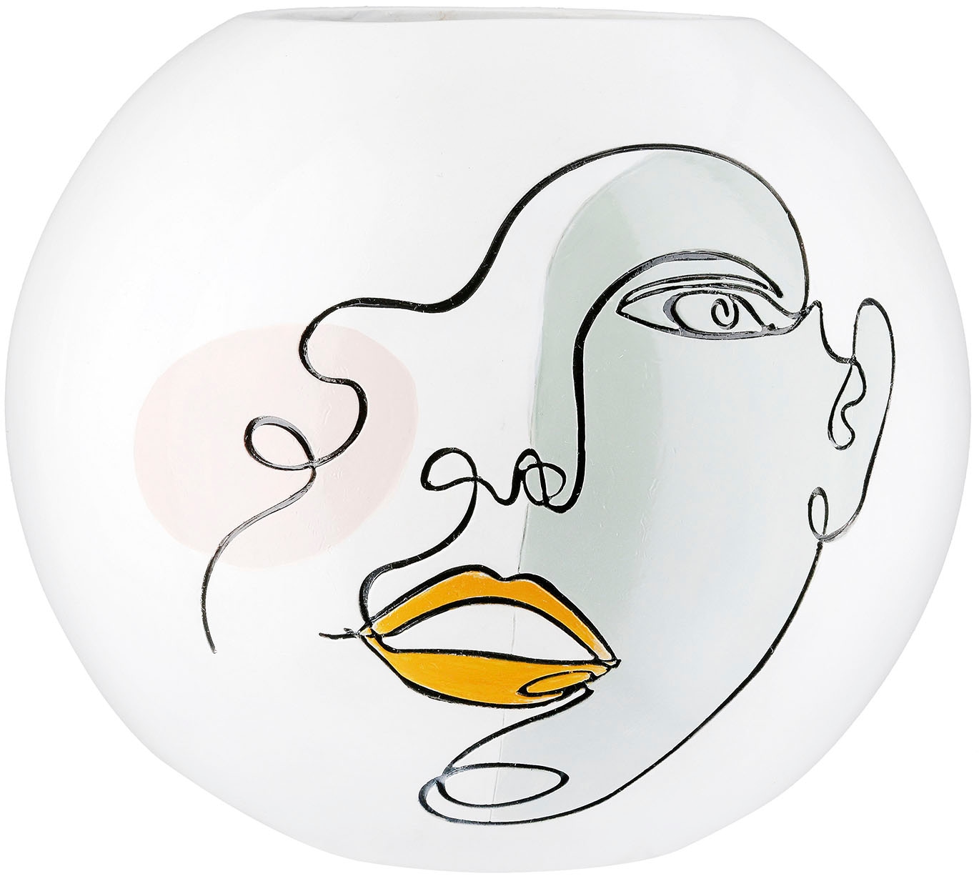 Casablanca by Gilde Tischvase »Kugelvase rund Voir weiß H. 21,5 cm«, (1 St. günstig online kaufen