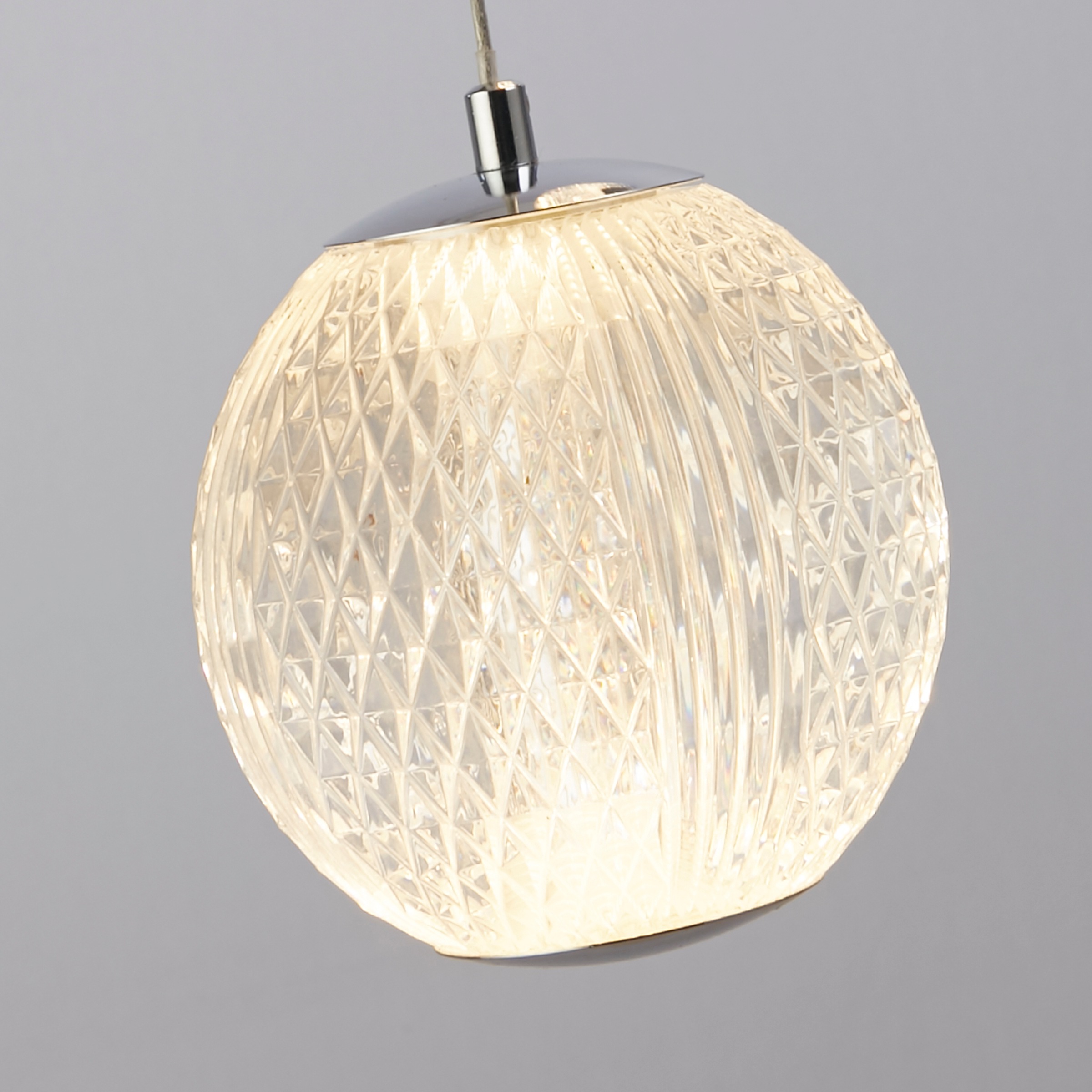 Searchlight LED-Hängeleuchte »Hängeleuchte Allure, 5-flammig«, 5 flammig, Leuchtmittel LED-Modul | LED fest integriert, Eiskugel-Optik