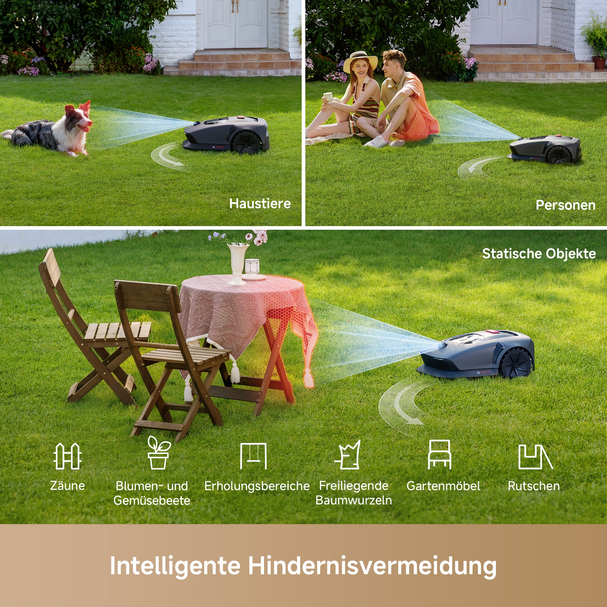 Mova Rasenmähroboter »»MOVA 600 Kit««, (mit Ladestation und umfangreichem Zubehör), 600m², Ersatzklingen, Schnitthöhe (2-6cm)