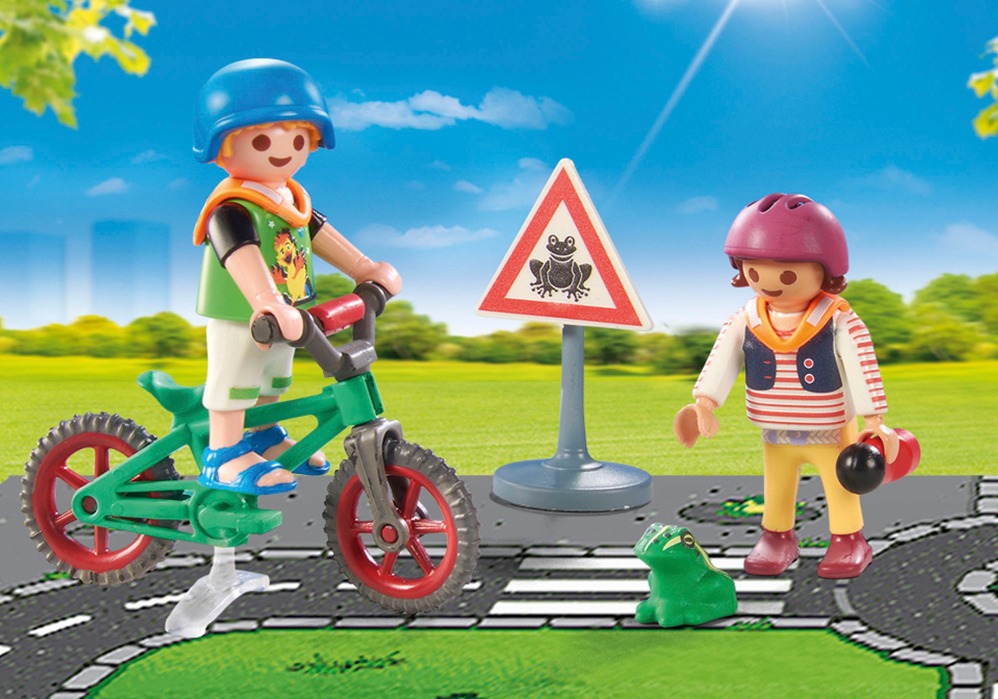 Playmobil® Konstruktions-Spielset »Fahrradparcours (71332), City Life«, (34 St.), Made in Europe