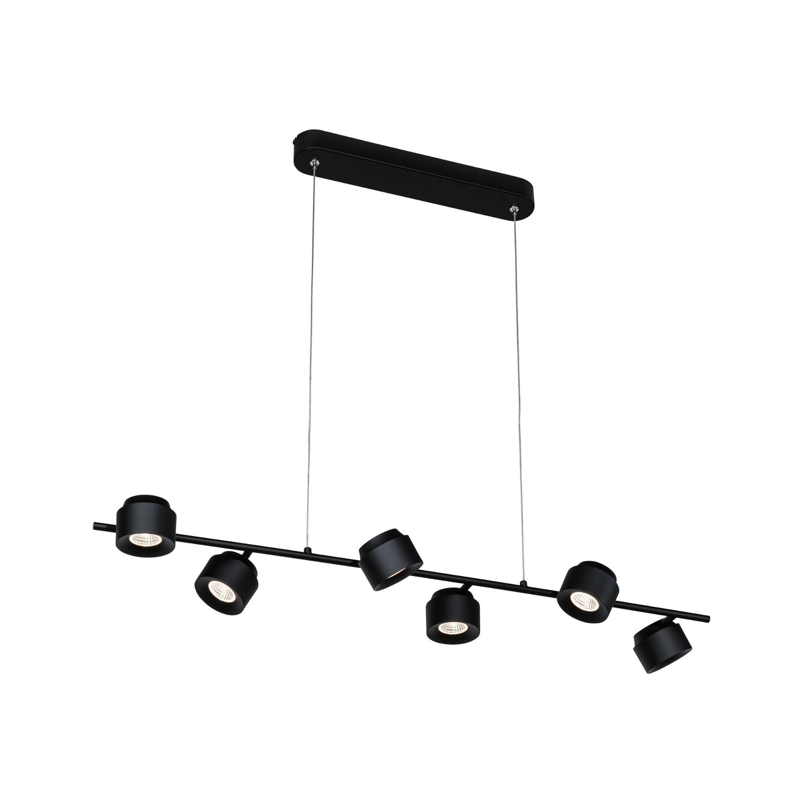 Paulmann LED Pendelleuchte »Puric Pane 6x4,5W Anthrazit/Schwarz 230V Metall/Kunststoff«, 6 flammig, 3-step-dimmbar