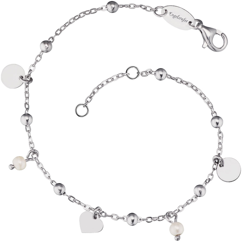 ENGELSRUFER Armband »Liljoy« Made in Germany - mit Perle (synth.) silberfarben-weiß 19 cm Verspieltes Schmuckstück sorgt für den perfekten Look