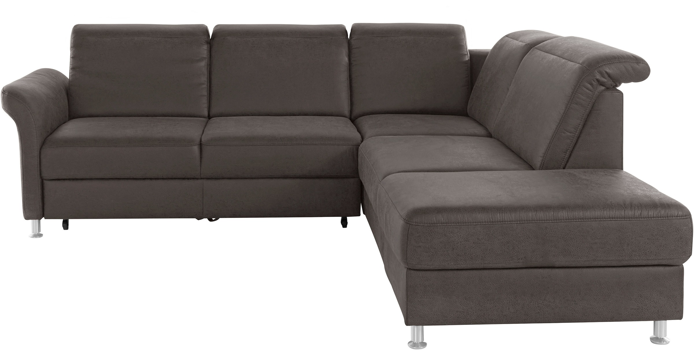 sit&more Ecksofa »Darwin L-Form«, inklusive Federkern, wahlweise mit Kopfteilverstellung, Bettfunktion