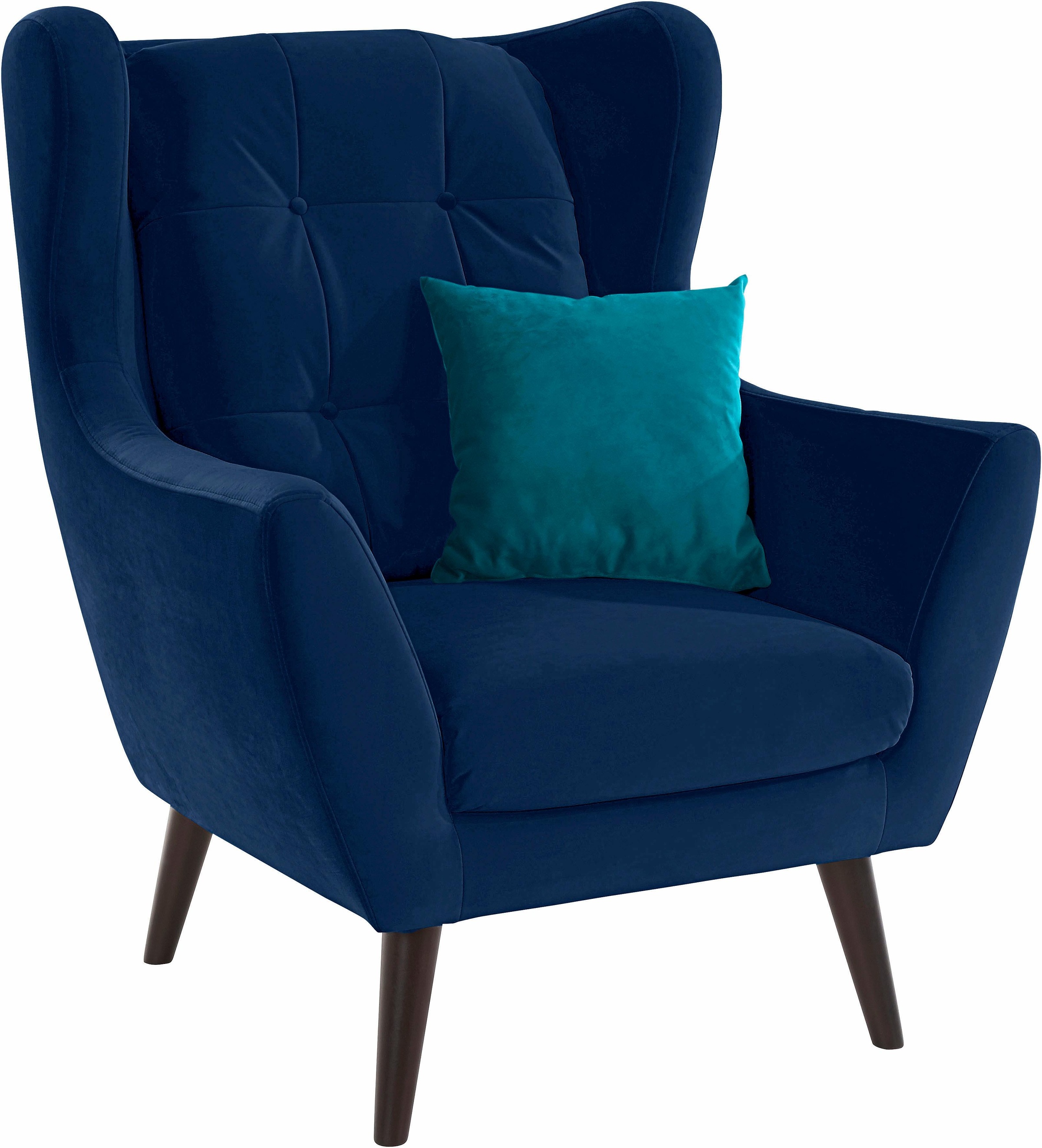 Home affaire Ohrensessel »Hemmink, Sessel, Loungesessel« mit Knopfheftung günstig online kaufen