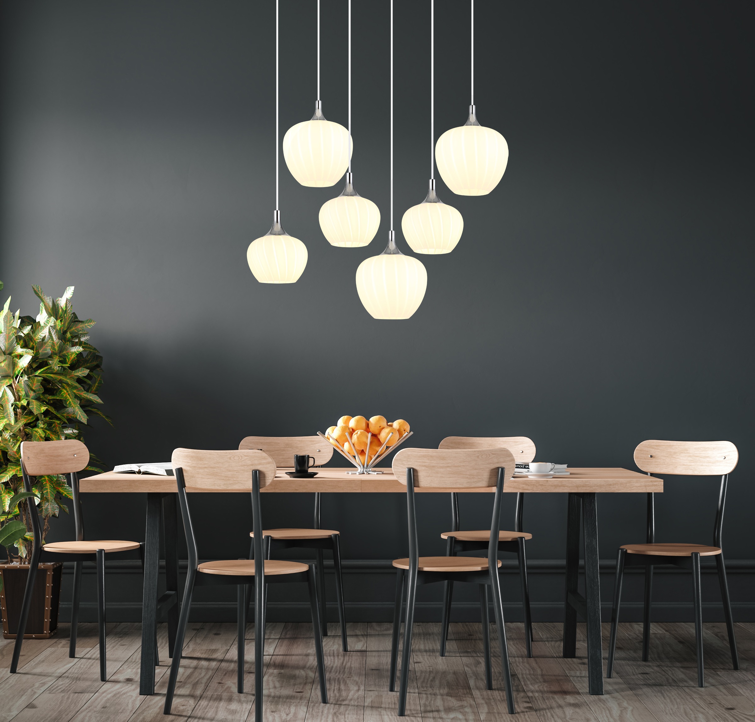 GLOBO LIGHTING Hängeleuchte »MAXY« E27 1 Stk. Hängelampe weiß Glas opal Dek günstig online kaufen