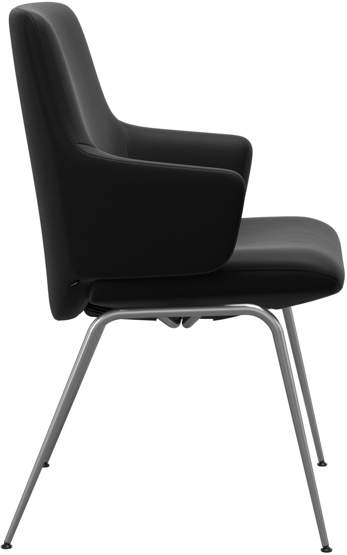 Stressless® Polsterstuhl »Laurel«, Leder PALOMA, Low Back mit Armlehne, Größe L, mit Beinen aus Stahl in Schwarz matt
