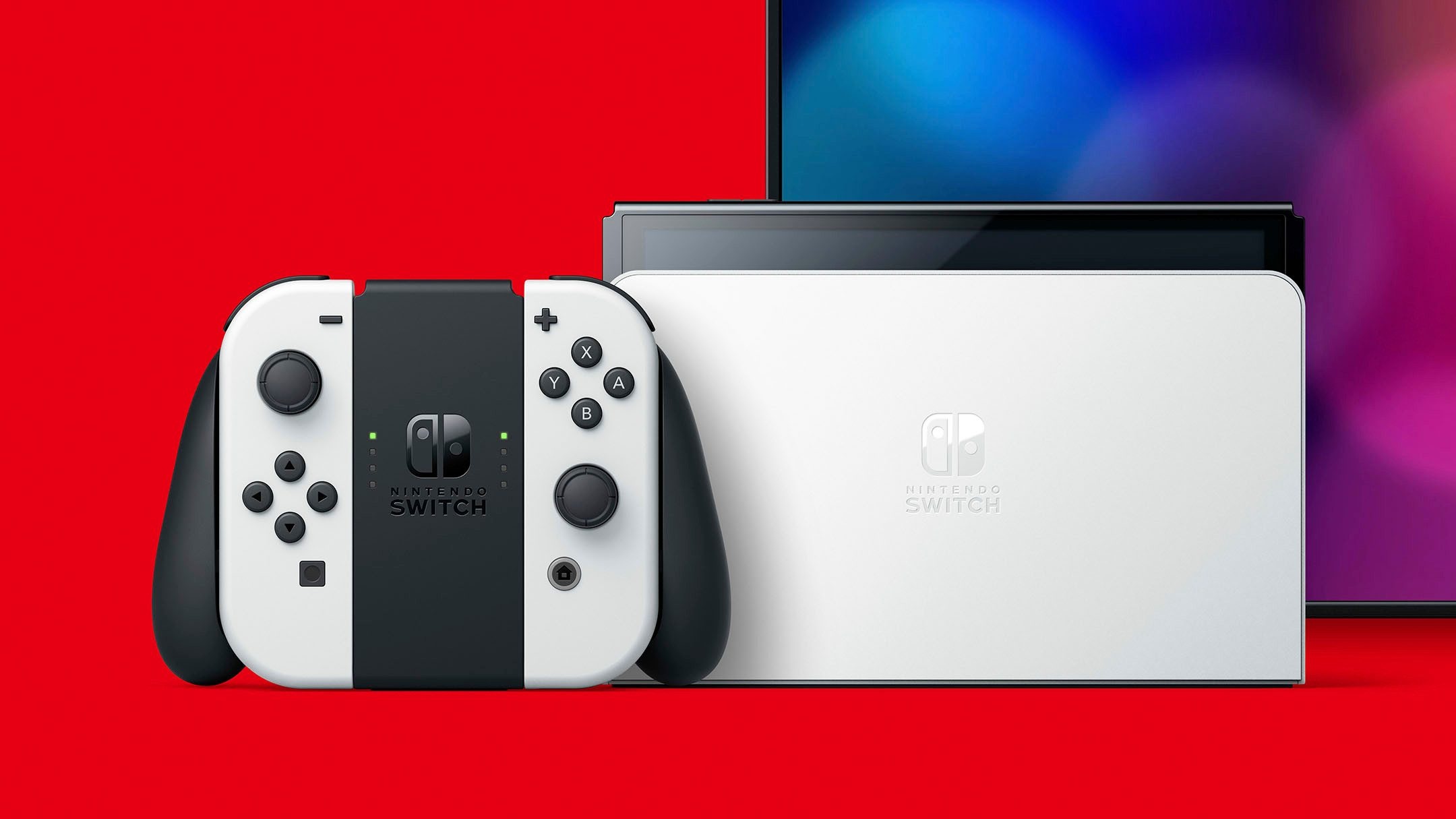 Nintendo Switch Konsolen-Set »NSW OLED Konsole weiss inkl.Super Mario Galaxy 1+2« 64 GB