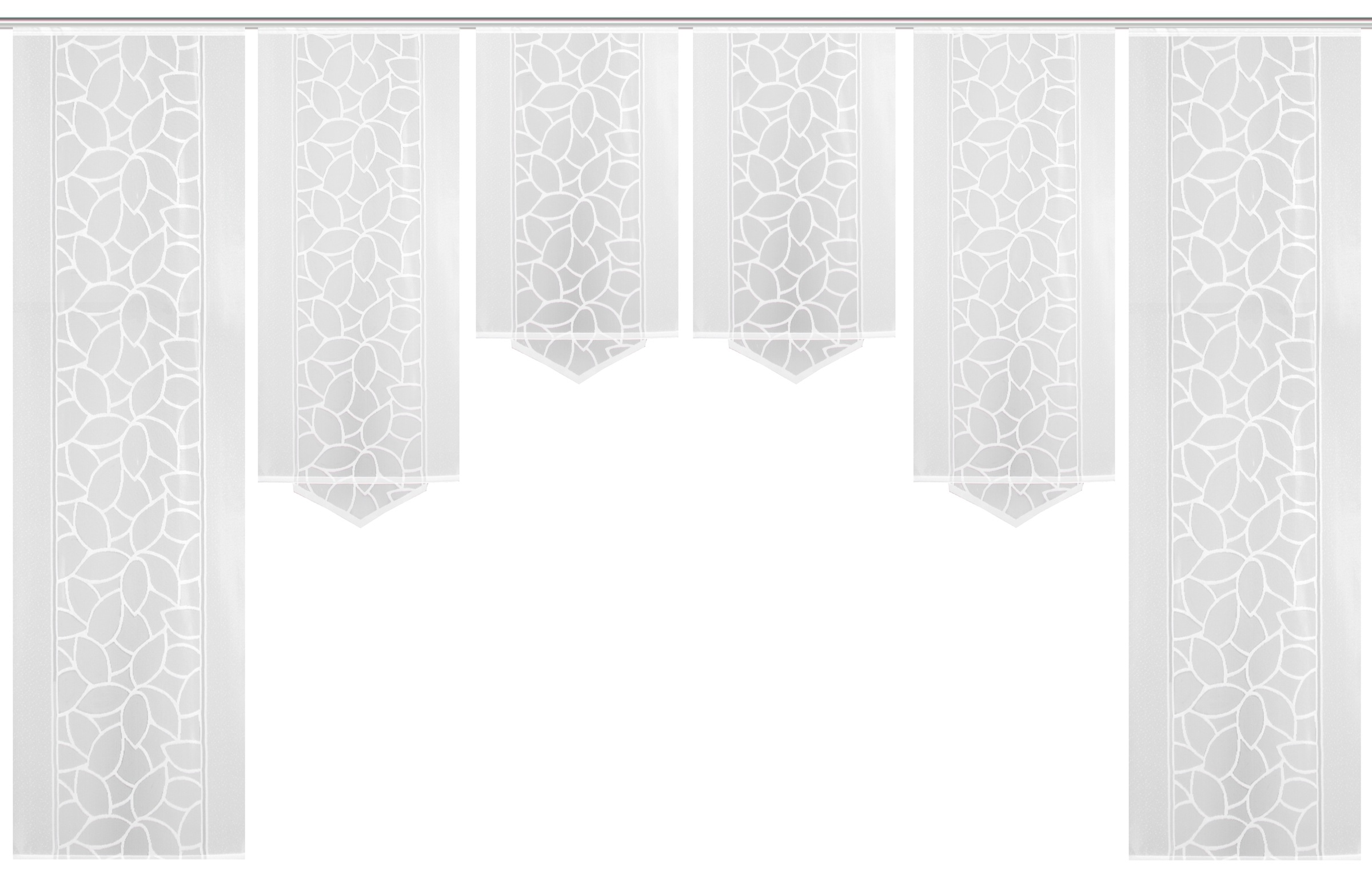 HOME WOHNIDEEN Schiebegardine »JENNA«, (6 St.), Schiebevorhang Jacquard Set